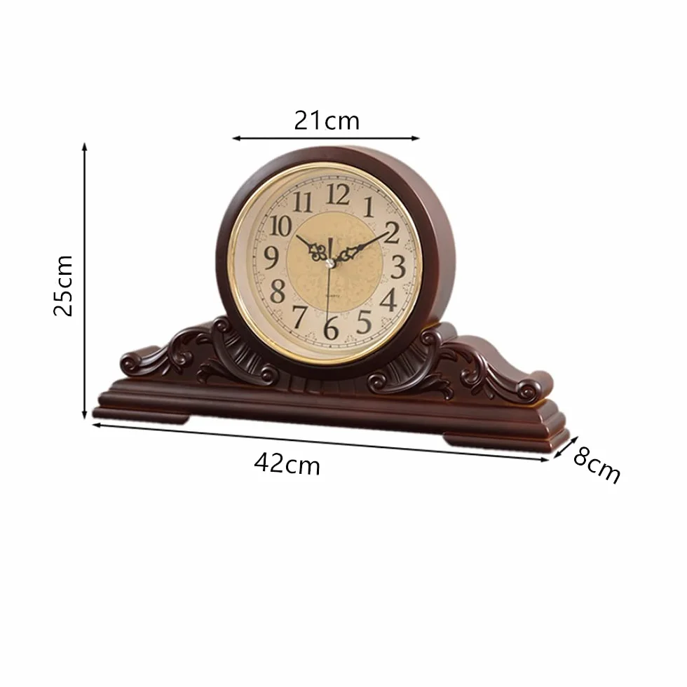 Zegar ścienny kominkowy vintage mahoniowy 42 cm