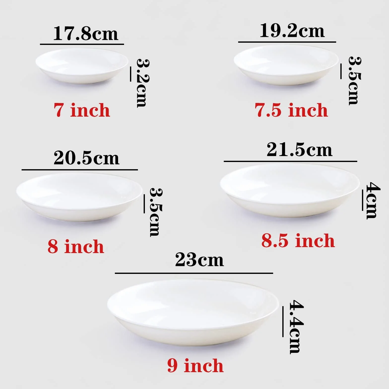 Talerz obiadowy, talerze na przystawki z porcelany kostnej, porcelanowe talerze obiadowe, talerze deserowe lub sałatkowe, okrągłe zestawy zastawy stołowej, bezołowiowe, miski do sałatek z makaronu,