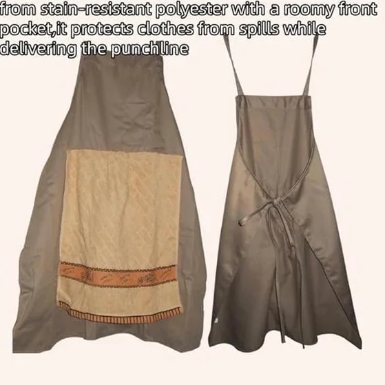 Chef's Prank Apron, Works Apron for Prank Adult Hilarious Creative Prank Aprons, humorystyczny fartuch szefa kuchni, fantazyjny fartuch, niespodzianka ukrywanie się w kieszeni śmieszne prezenty