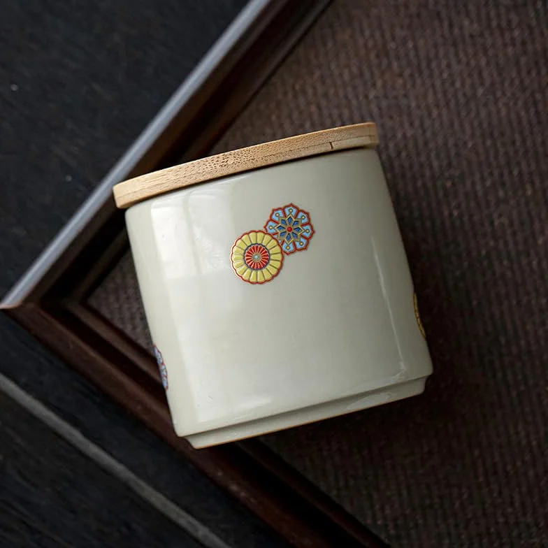 HLTYGWX Zestaw do herbaty Ceramiczne puszki na herbatę Zielona herbata Czarna herbata Herbata Zamknięte puszki Puszki do przechowywania Puszki porcelanowe Małe puszki Pudełka na herbatę Słoik do