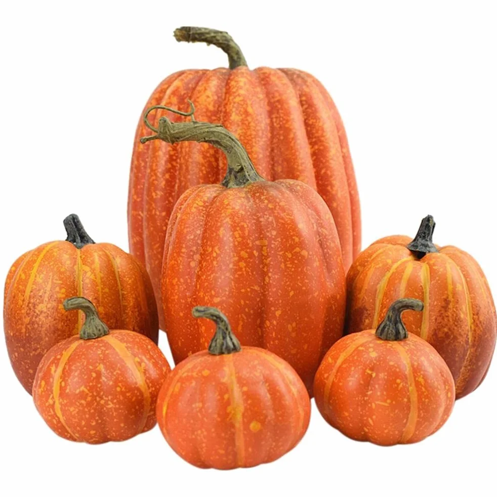 Sztuczne dynie piankowe 7 rozmiarów dekoracja jesienna Halloween Święto Dziękczynienia
