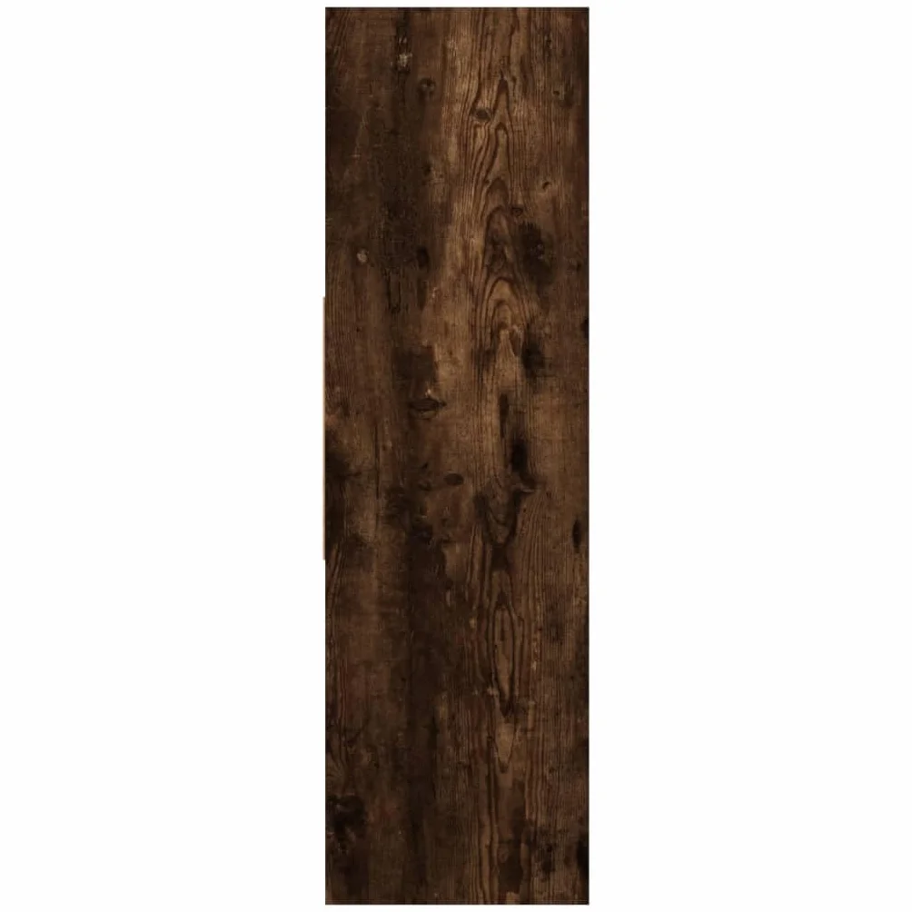 Générique Bibliotheque Chene Fume 97,5x29,5x100 cm Drewno Ingenierie | Półka do przechowywania, szafka na książki, ścianka działowa, dołączony uchwyt ścienny