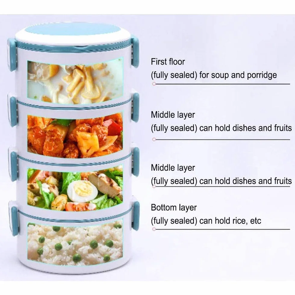 Pudełko bento do układania w stosy dla dzieci i dorosłych, izolowane LeakProof szkoła piknikowa biuro outdoorowe jedzenie przenośny pojemnik pojemnik na lunch ze stali nierdzewnej
