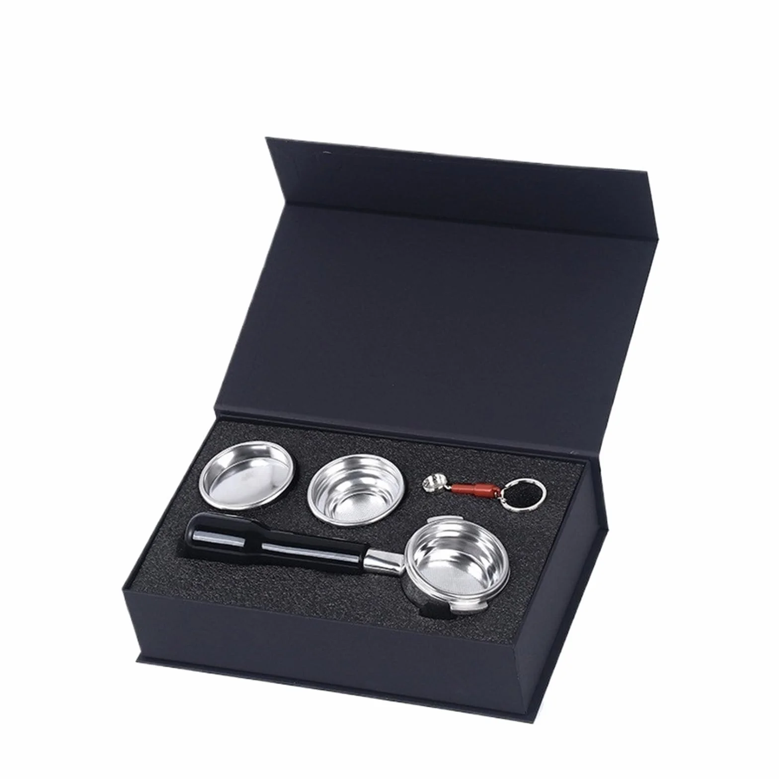 58 mm bezdenny portafilter do ekspresu do espresso - narzędzie do kawy ze stali nierdzewnej z dwoma wylewkami ABS dla baristy Precision i Perfect Crema - niezbędne akcesoria do kawy