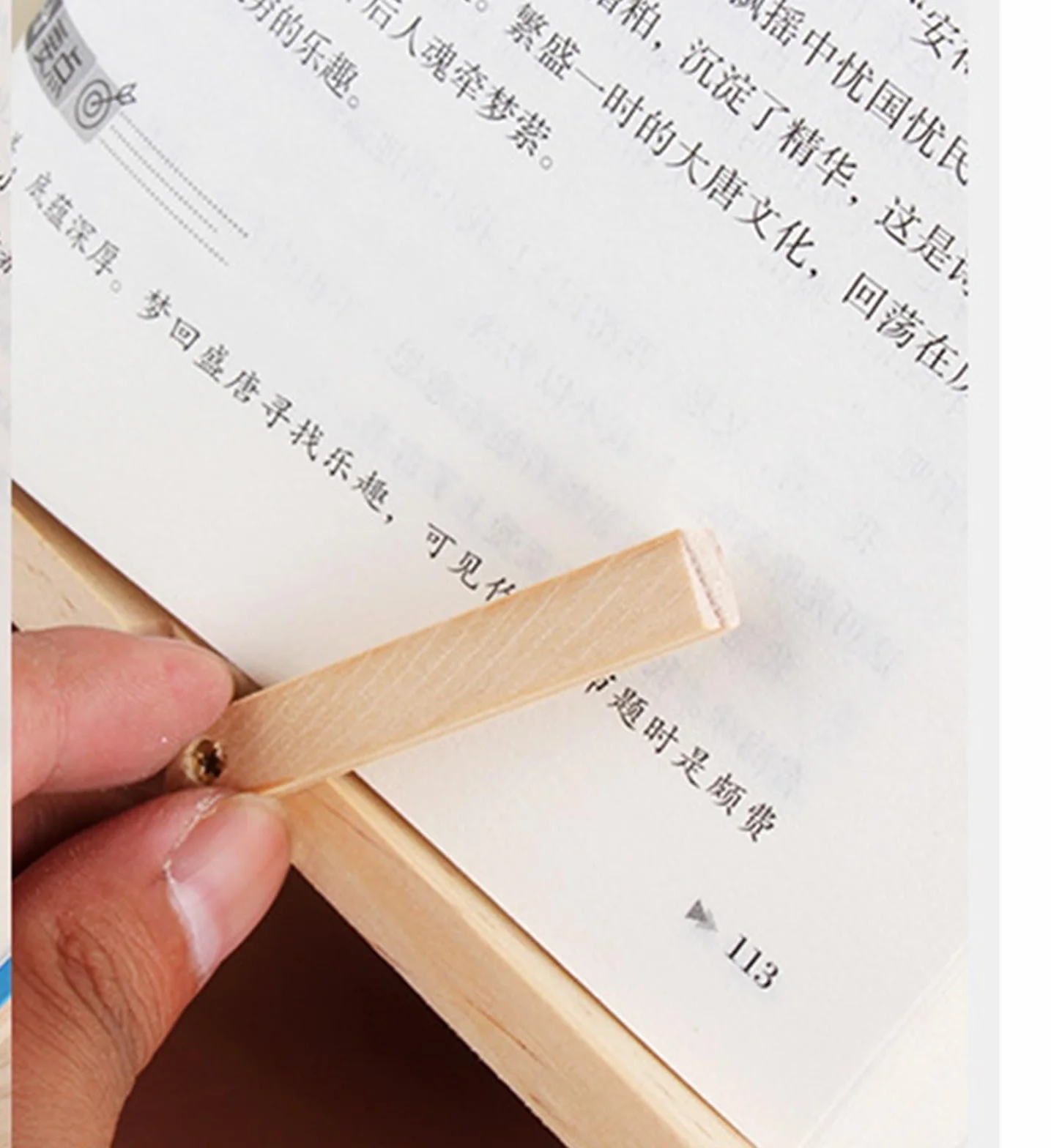 Stojak do Czytania Dekoracja Kuchni Wiejskiej Drewniana Półka Na Książki Z Przepisami Składany Stojak Tablet Podręcznikiem Stojaki na Książki(Wooden page clamp)