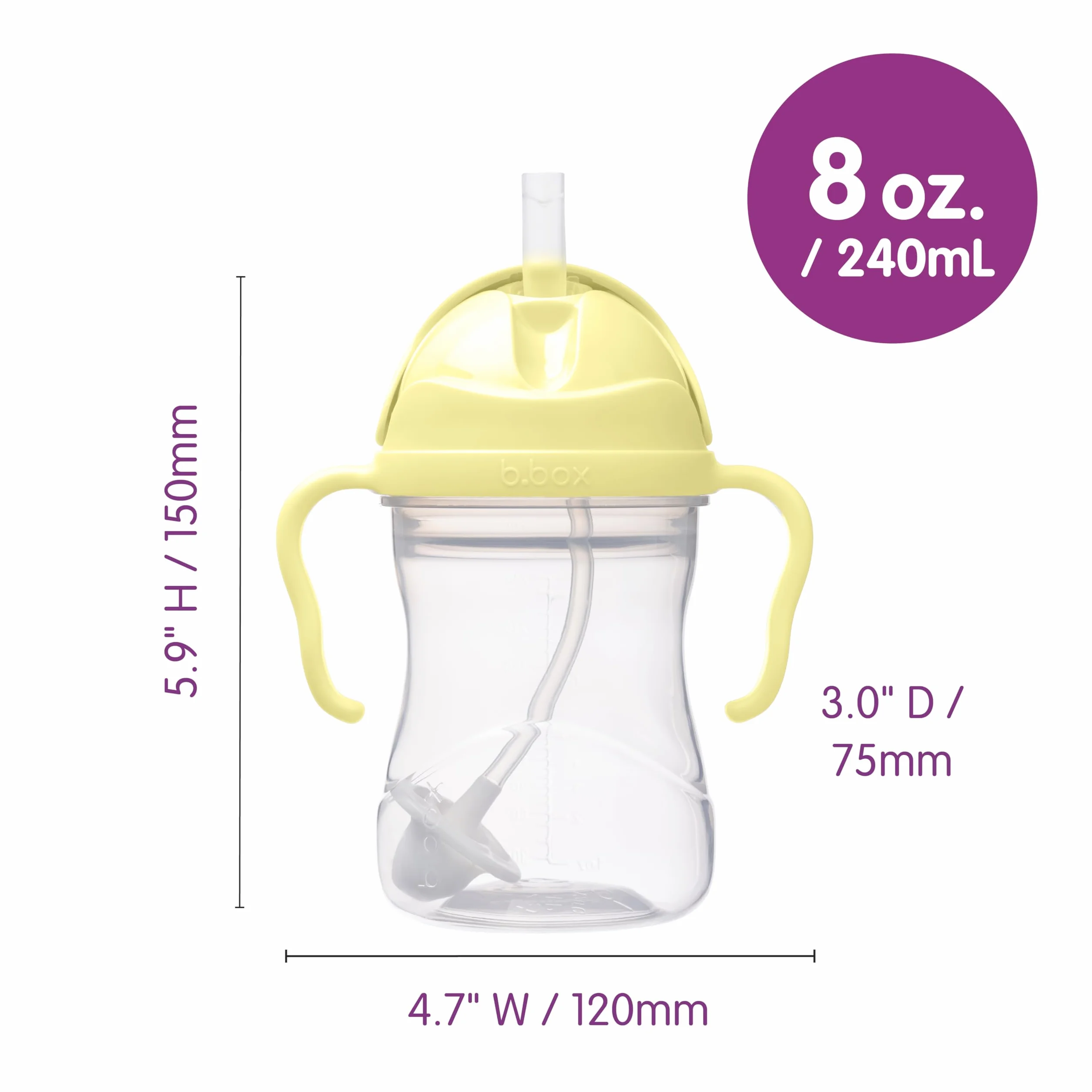 B.Box 9353965005223 Butelka, Żółty, 240 ml