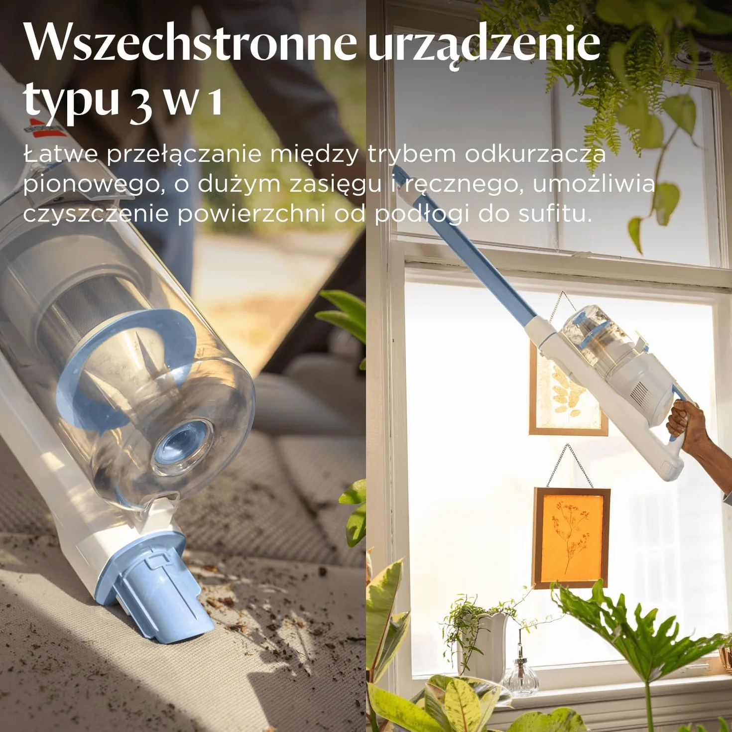 BISSELL PowerClean odkurzacz pionowy 3 w 1 200W HEPA 2000mAh 40min 4261N
