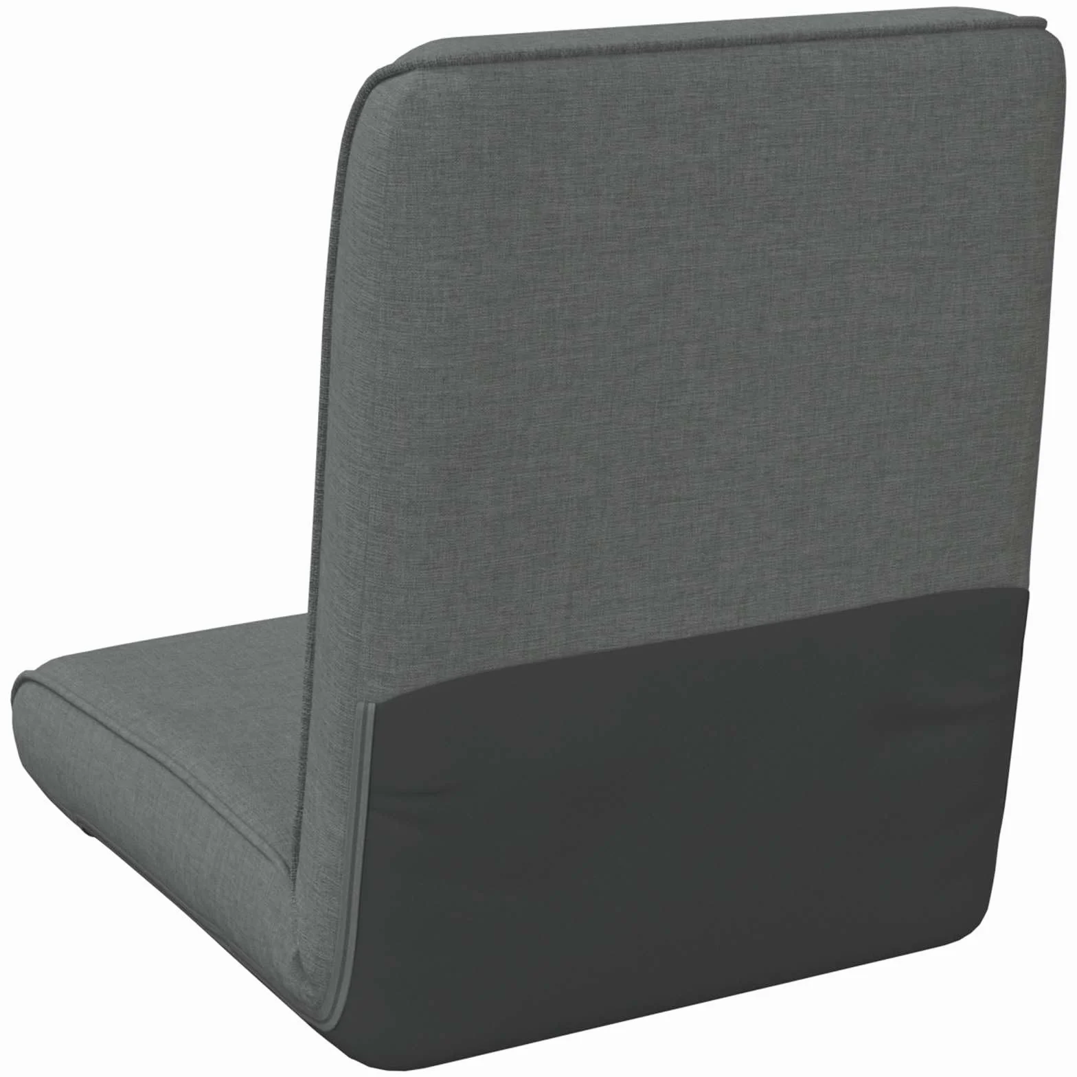 Krzesło podłogowe, ciemnoszare, materiałowe, 50 x 73 x 60 cm, składane, regulowane, z wyściełanym oparciem, ergonomiczne, do salonu, gier, jogi, czytania i biura