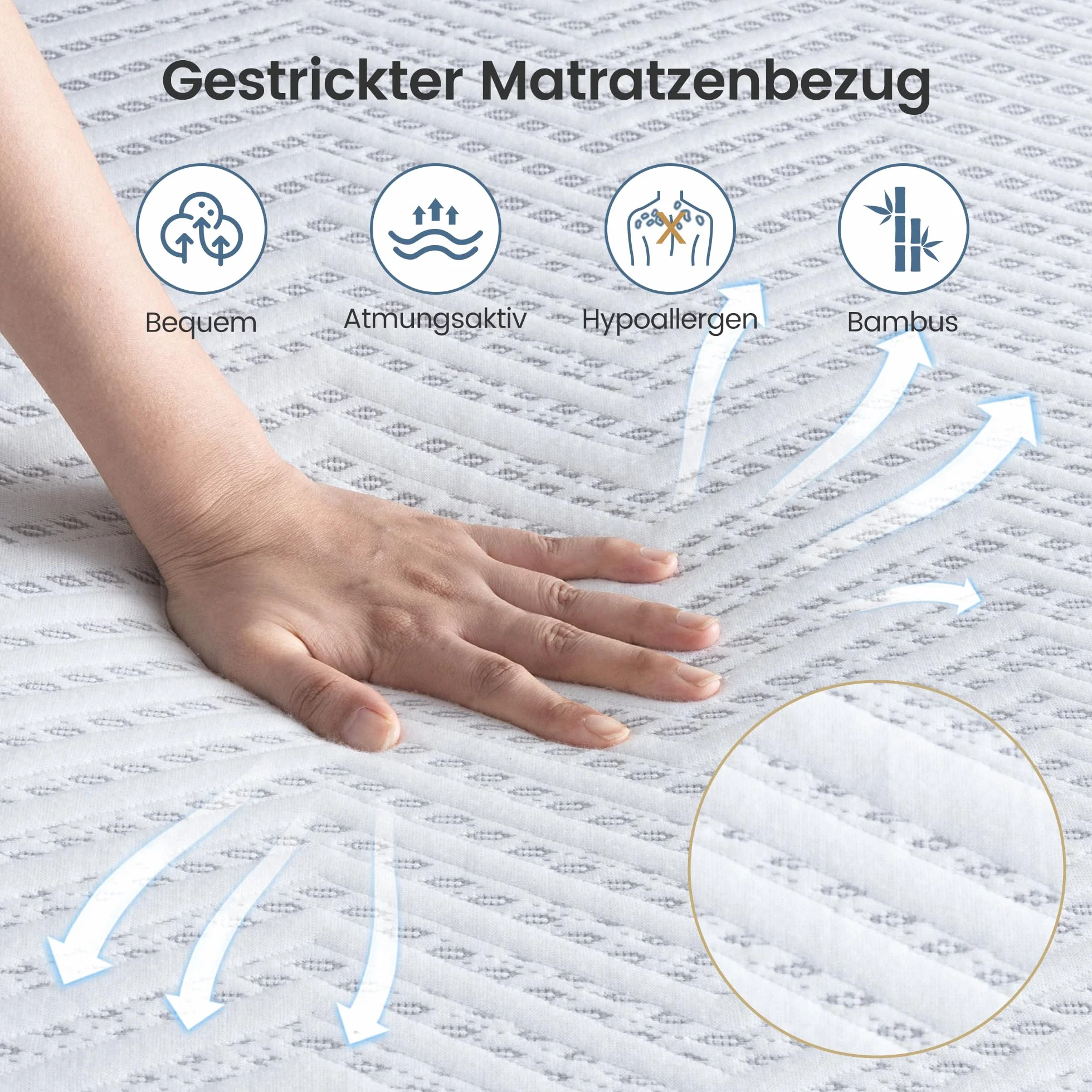BedStory Materac Memory Foam, 140 x 200 cm
