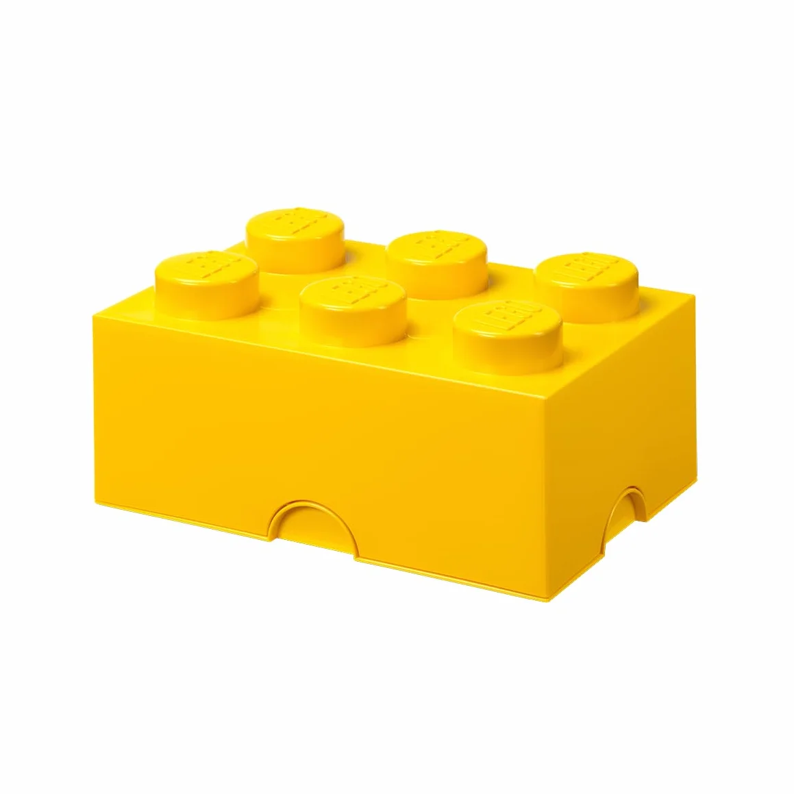 LEGO Storage Brick 6 gałek żółte pudełko do przechowywania 8,47 l plastikowe z pokrywką