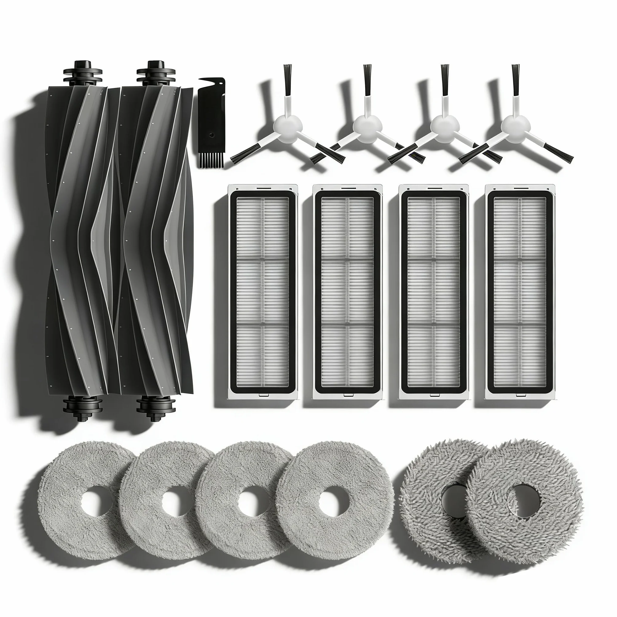 Akcesoria do dreame bot L10s Pro Ultra, L10s Pro Gen 2 2 x szczotki główne, 6 x ściereczki do mopa, 4 x filtry, 4 x szczotki boczne, części zamienne