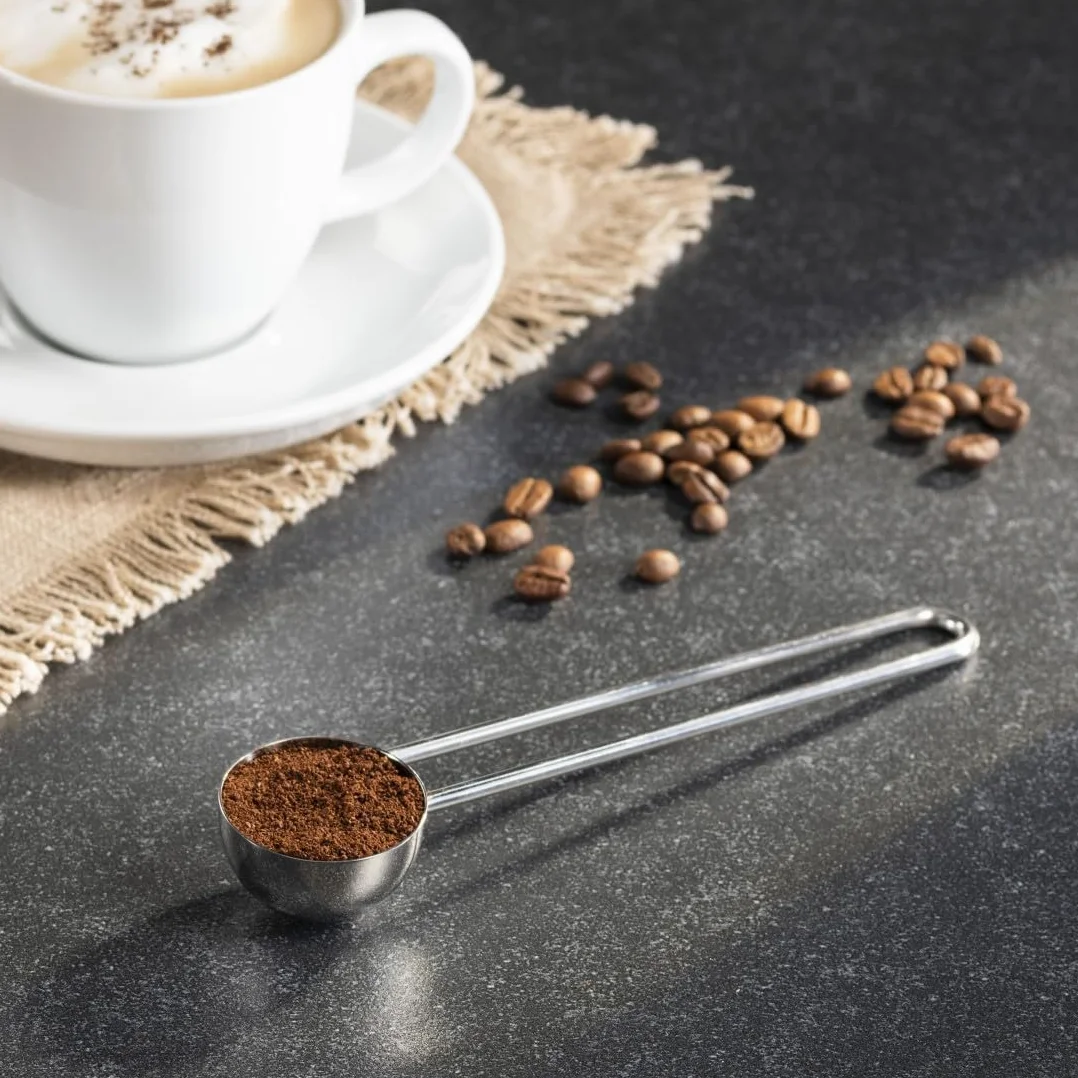 Xavax miarka do kawy/herbaty ze stali nierdzewnej 6 g (15 ml, dozowanie, łyżeczka, odmierzanie, 16,8 cm) srebrna