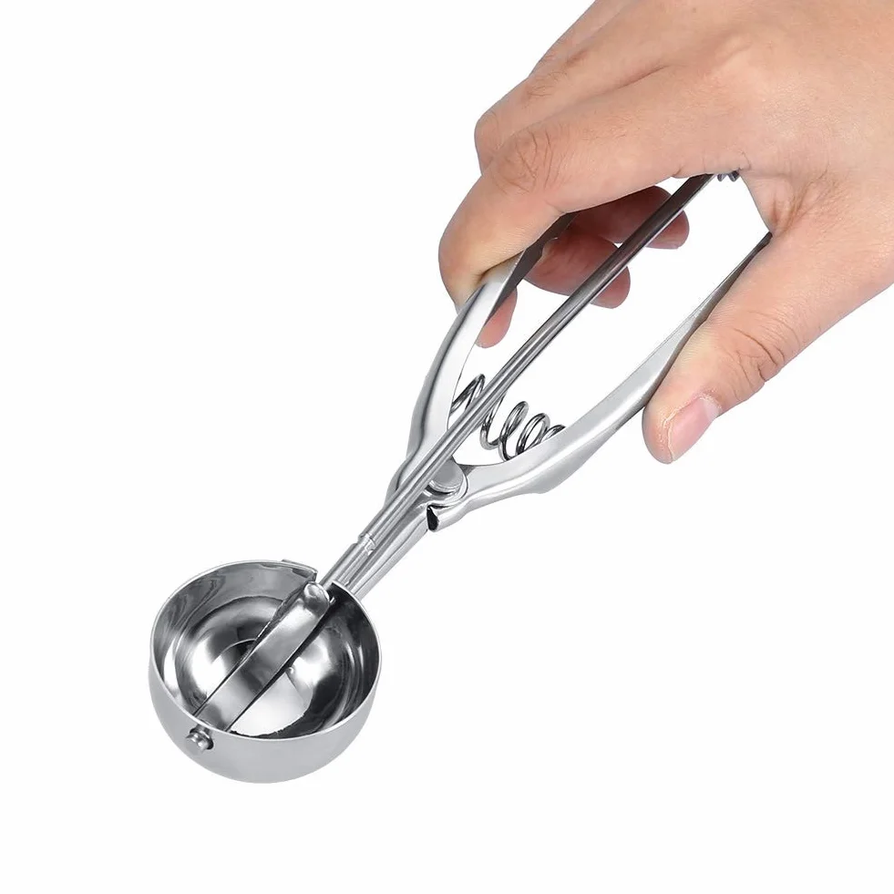 Praktyczna łyżka do lodów ze stali nierdzewnej Gadżety kuchenne do lodów Scoop Trigger (6CM)