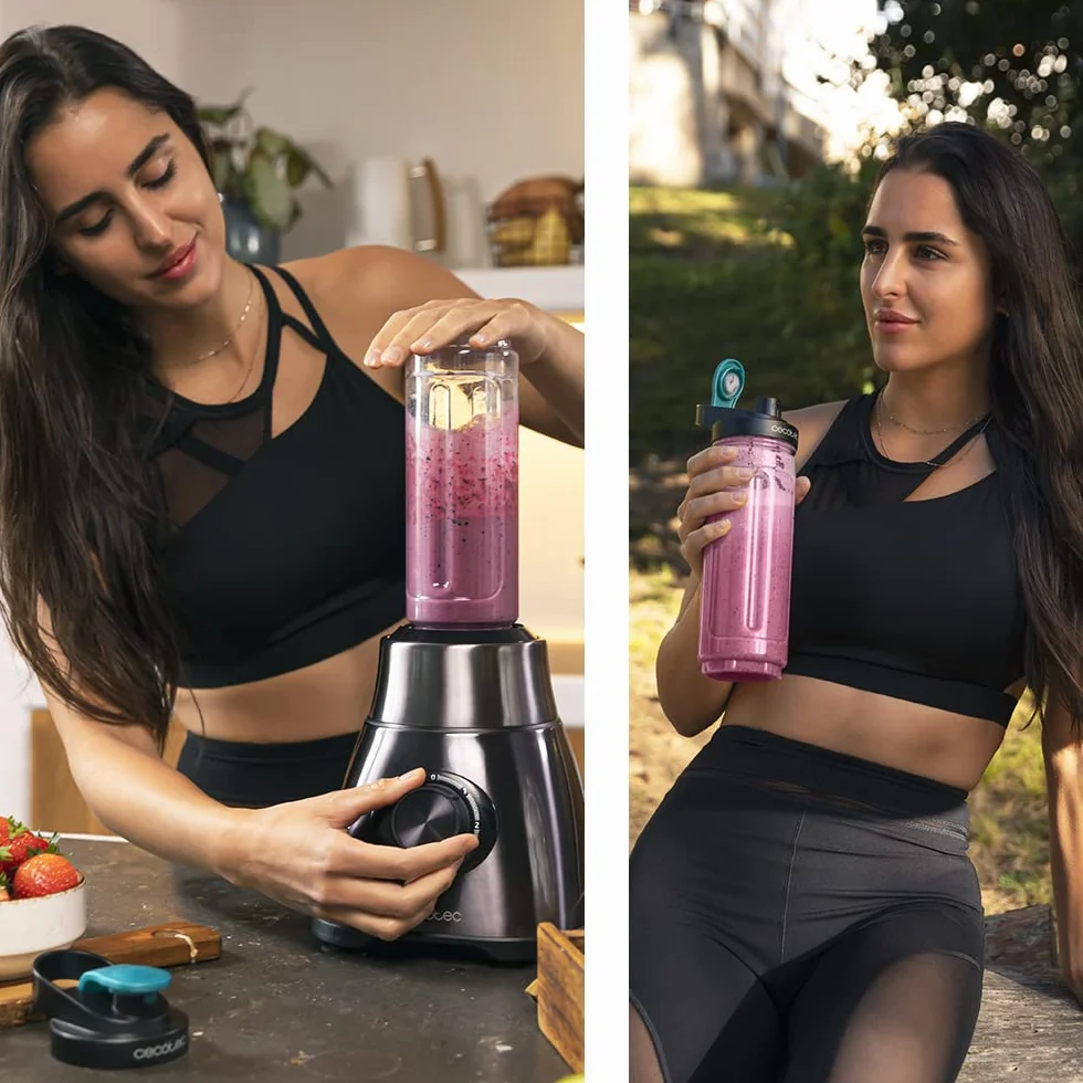 Cecotec Blender kielichowy Power Black Titanium 1800 Go 1800 W, stal nierdzewna, 1,8 L
