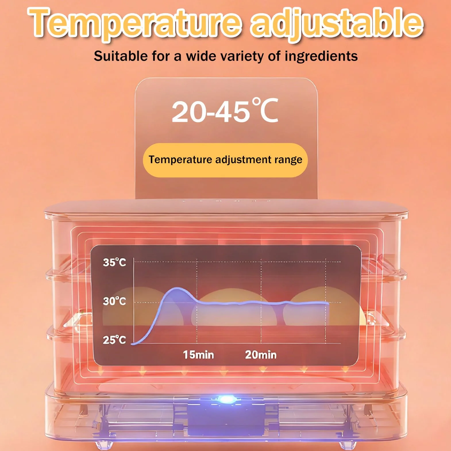 Komercyjna 40-litrowa komora do wyrastania chleba do użytku domowego, wyjmowana taca, regulowana temperatura i 24-godzinny timer dla prawdziwych piekarzy i piekarni