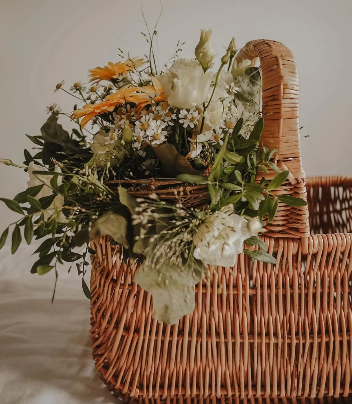 e-wicker24 Kosz na zakupy z wikliny, naturalny kolor, kosz na prezent