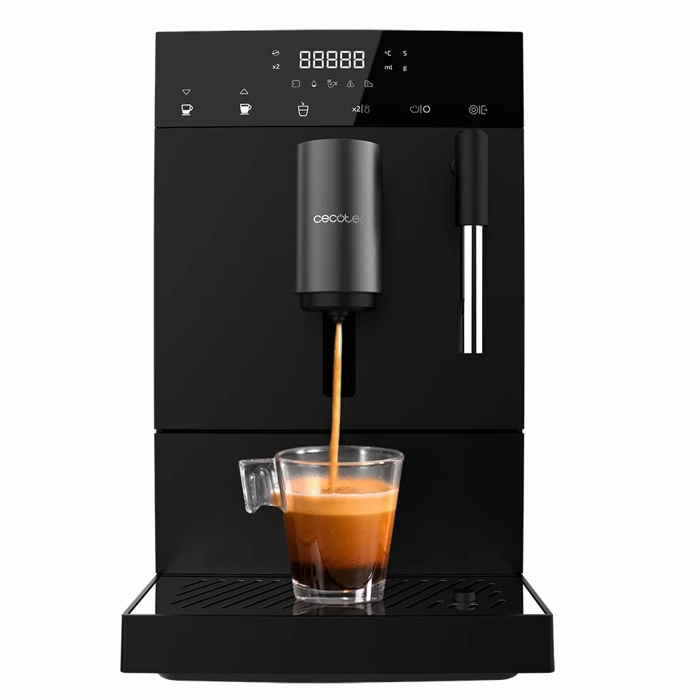Cecotec Kompaktowy ekspres do kawy Cumbia Cremmaet Compact Steam. 1350 W, 19 barów, Thermoblock, Plug&Play, Niestandardowa kawa, 5 poziomów mielenia, samoczyszczenie, Parowiec