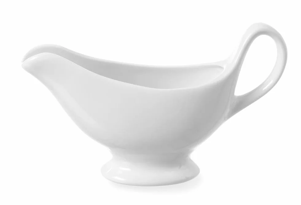 HENDI Sosjerka, wysoka odporność na uderzenia i zużycie, nadaje się do piekarnika, kuchenki mikrofalowej, zmywarki, miska na sos, 173x54x(H)102mm, porcelana, biały