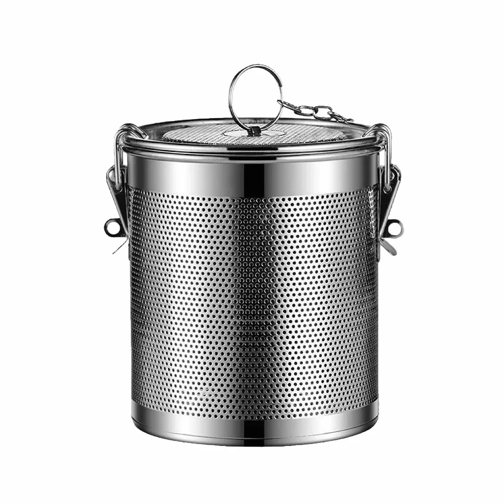 Kosz na przyprawy ze stali nierdzewnej, łatwy do czyszczenia, z haczykami i łańcuchami, do kuchni i restauracji do przygotowywania zup,30 * 30cm