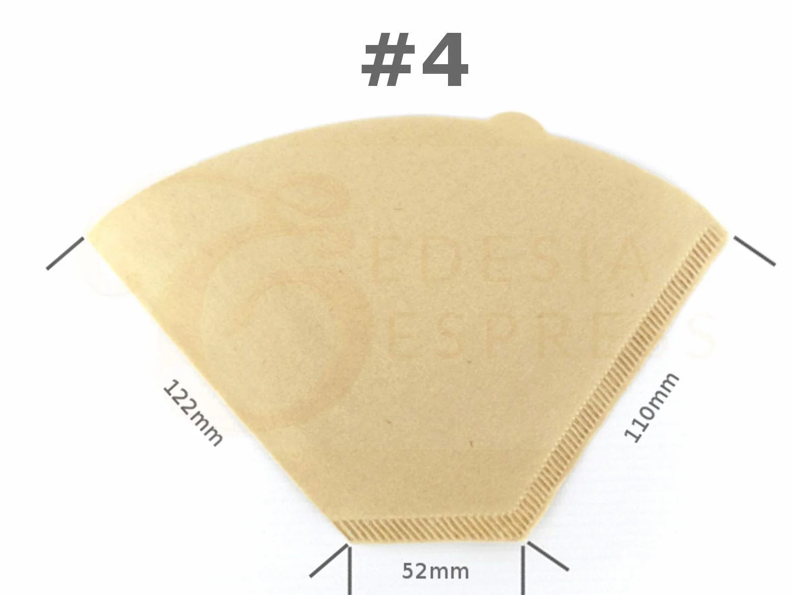 EDESIA ESPRESS – 10x80 Stożkowych Filtrów do Kawy z Papieru – Filtr do Kawy Nr 4 do Ręcznego Parzenia, Pour-Over i Delikatnego Naparu – Rozmiar 4 Brązowy