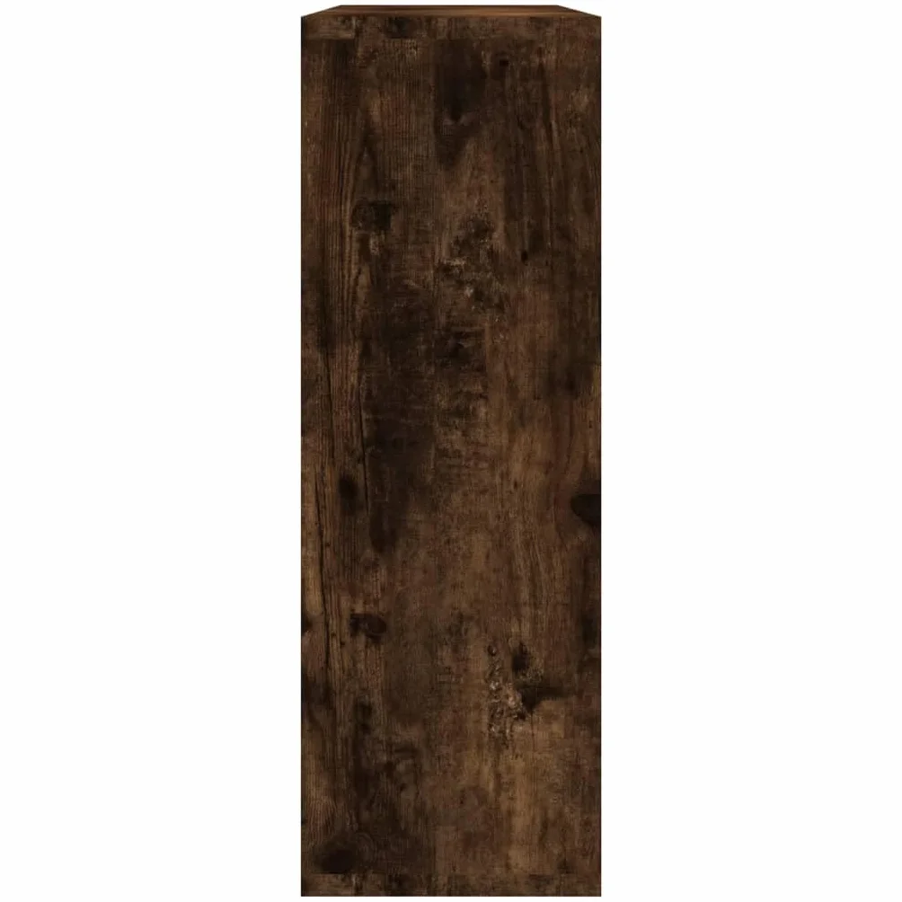 Regał ścienny, dąb wędzony, 104 x 20 x 58,5 cm, materiał drewnopochodny, nowoczesny regał wiszący z 3 półkami, stabilny montaż na ścianie do książek, dekoracji, salonu, sypialni