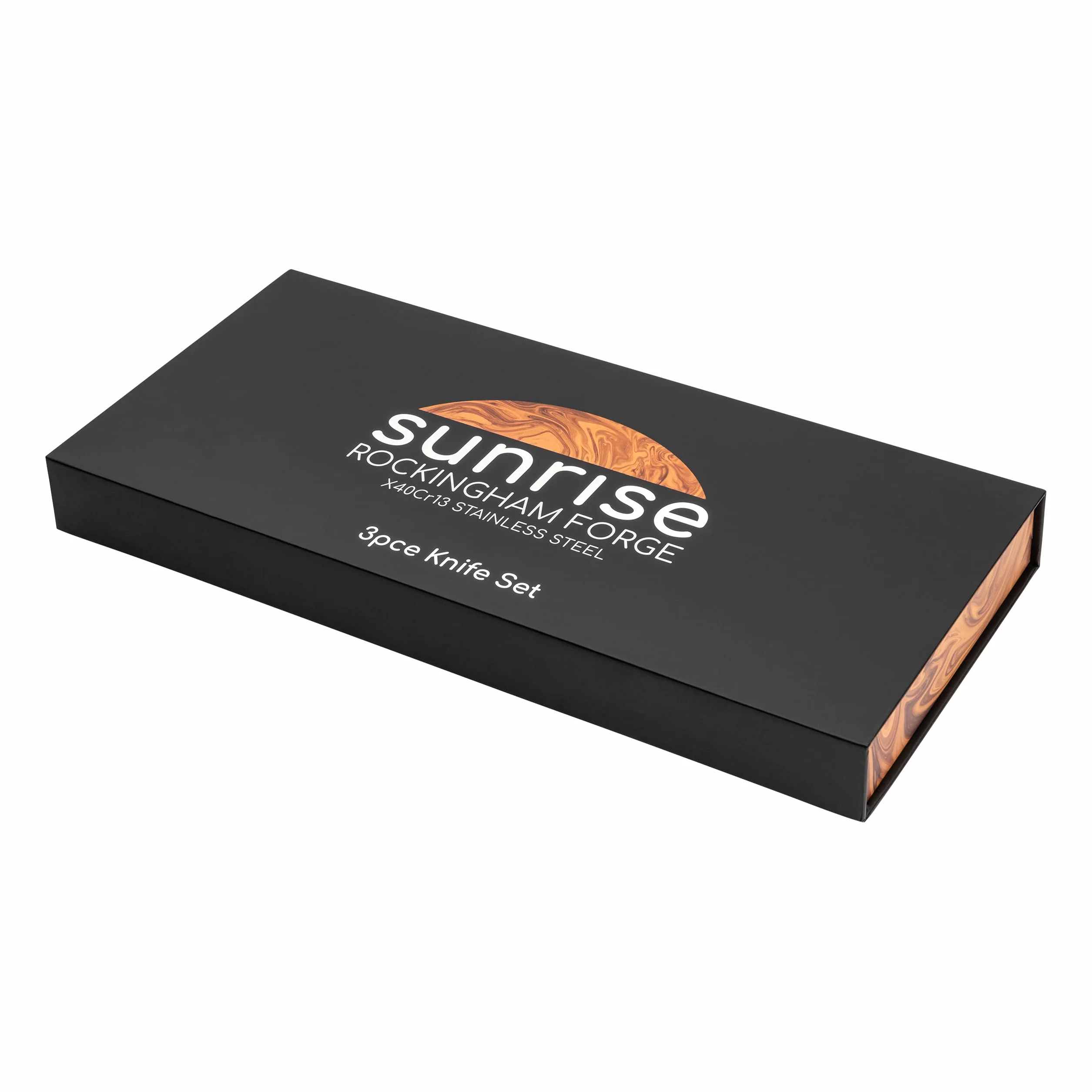 Zestaw z kolekcji Sunrise od Rockingham Forge 3 wysokiej jakości noże kuchenne ze stali nierdzewnej z rękojeściami z żywicy