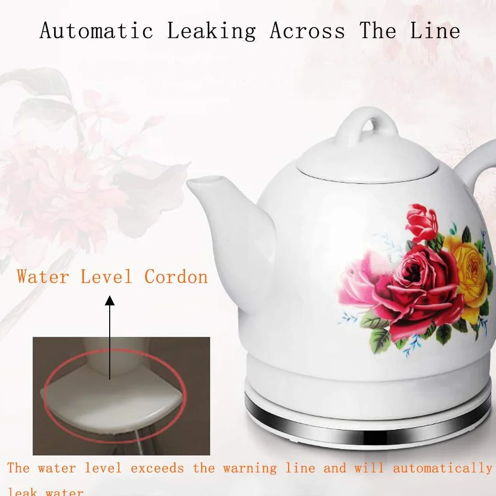 Czajnik ceramiczny Czajniczek - Dzbanek ze stali nierdzewnej 1,2 l w stylu retro, bezpłatny, automatyczne wyłączanie, szybkie gotowanie 1350 W Woda do herbaty, kawy, zupy, płatków owsianych -