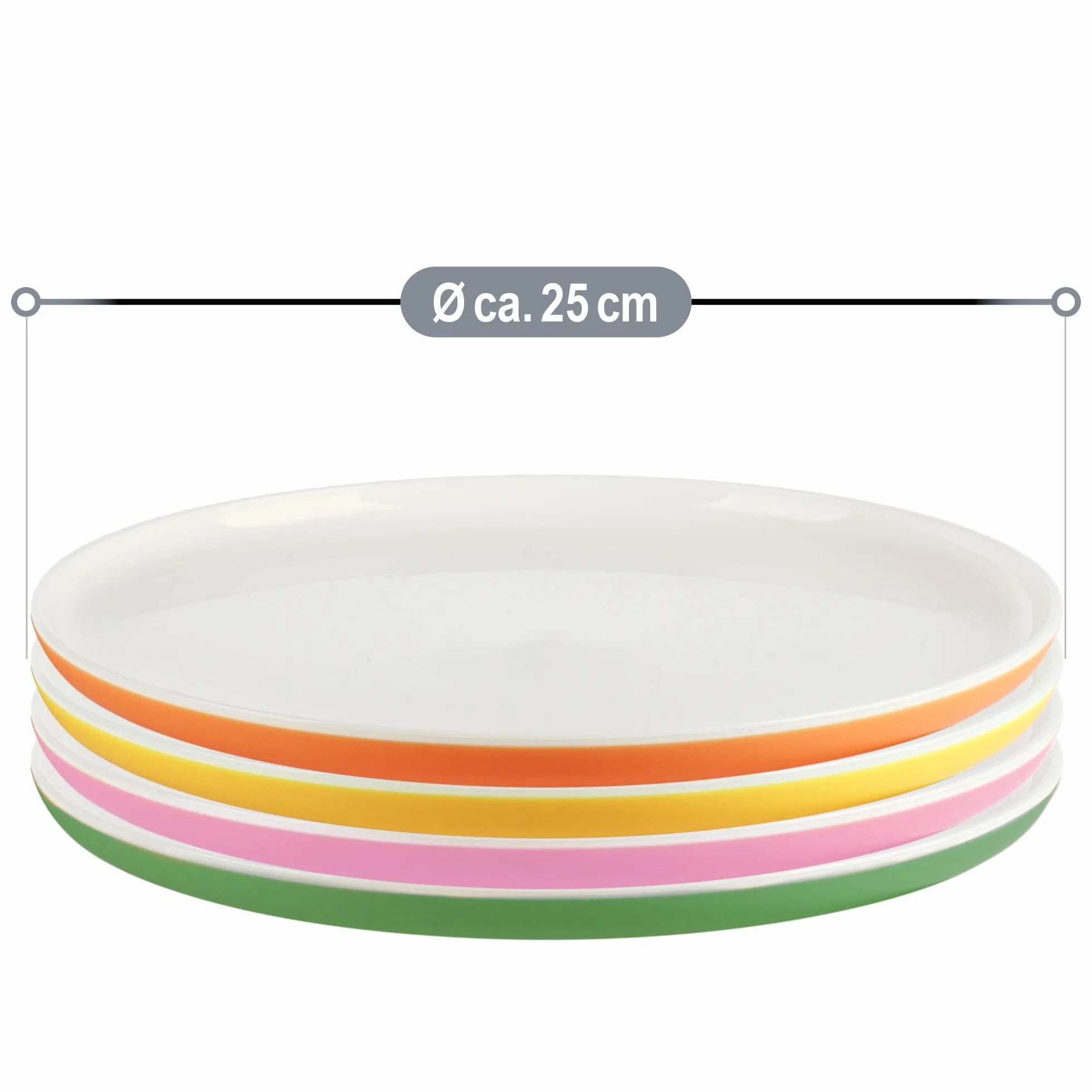 COM-FOUR® 4x plytki - plastikowe plytki w jasnych kolorach - wielofunkcyjne plytki wielokrotnego uzytku - niezniszczalne [wybór moze byc rózny] (4 sztuki - kolorowe)