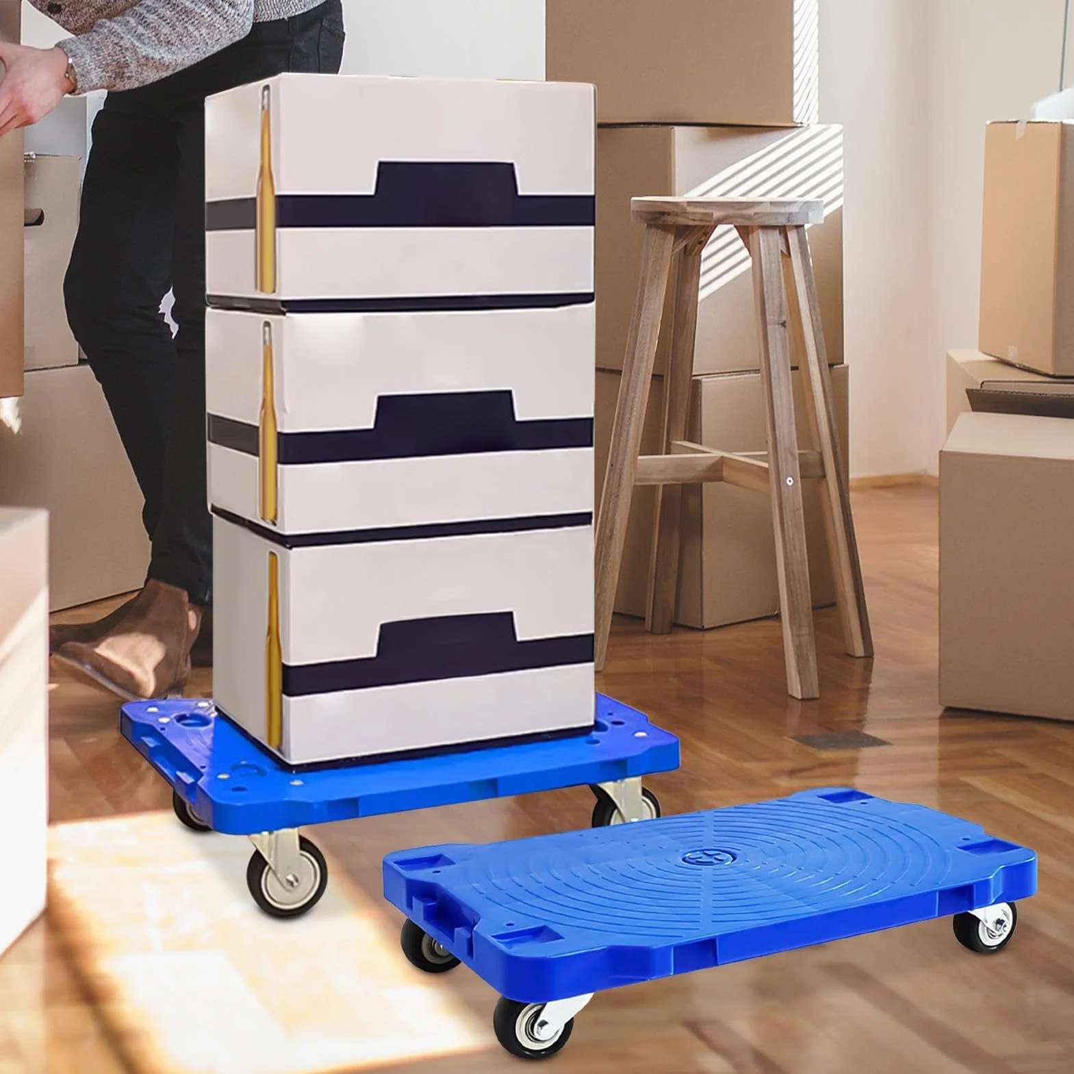 Wózek Do Przenoszenia Mebli Rozsuwana Platforma Transportowa | Przenośny Wózek Z Kołami Do Przeprowadzek W Domu Biurze Magazynie Na Kemping I Zakupy Dla Kobiet I Mężczyzn