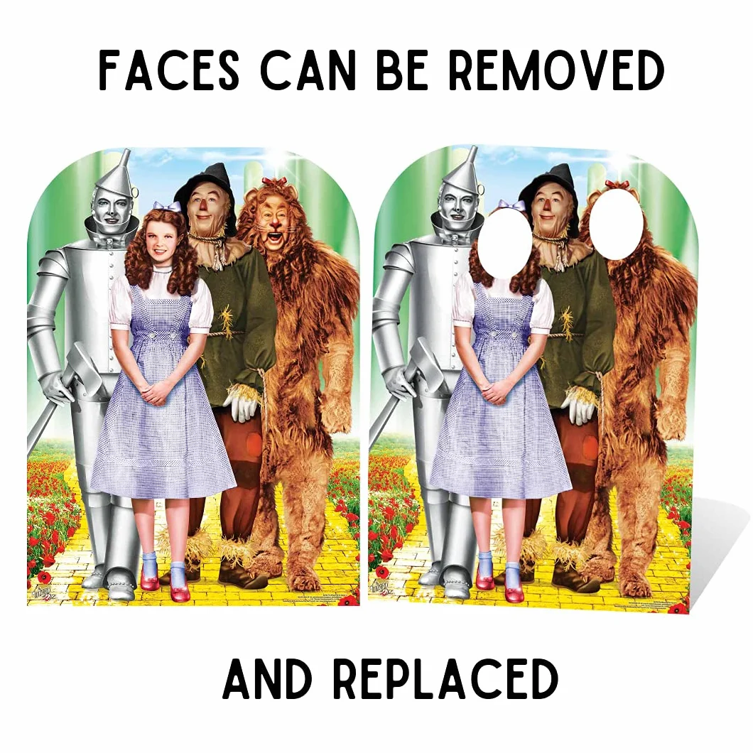 Star Cutouts Ltd Wizard of OZ Stand -in szmaragdowe miasto Life rozmiar karton wycięty z mini blatem, wielokolorowy, 130 x 95 x 130 cm