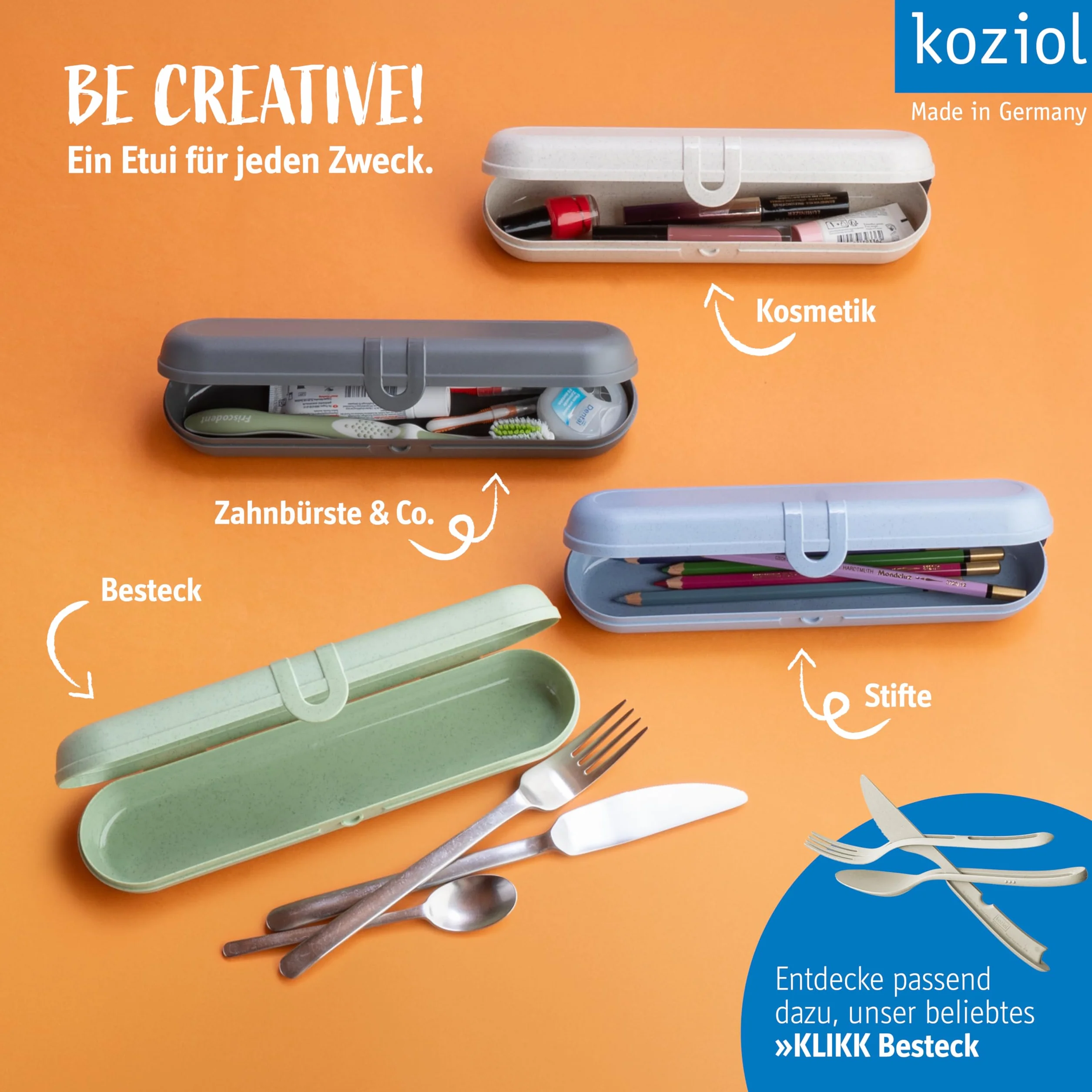koziol Besteck-Etui KLIKK in grün