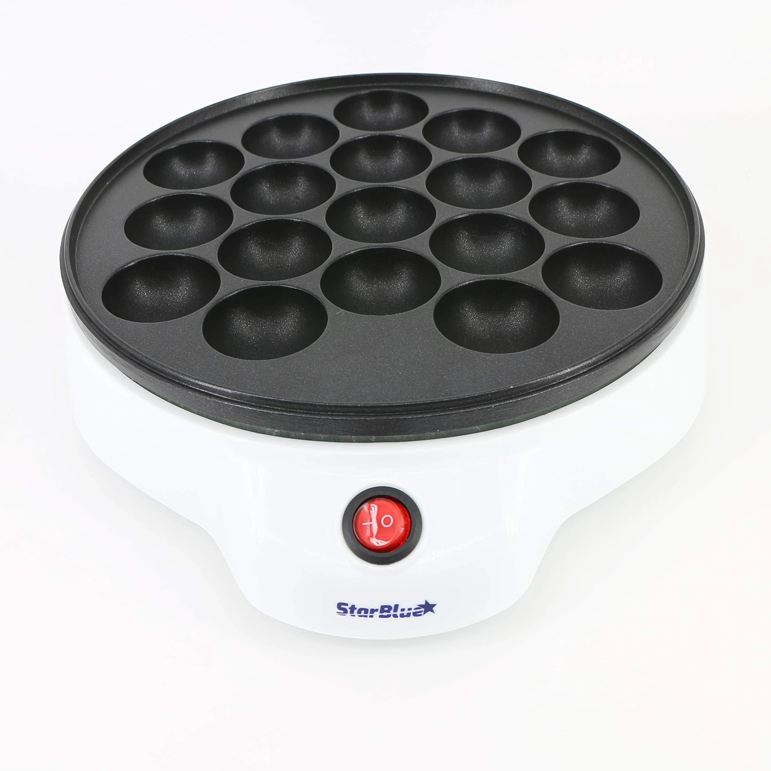 StarBlue Takoyaki Maker Bezpłatny Rożen Takoyaki – Elektryczna Maszyna Do Produkcji Japońskich Kuleczek Octopus, Wtyczka UK i Adapter Europejski w Zestawie