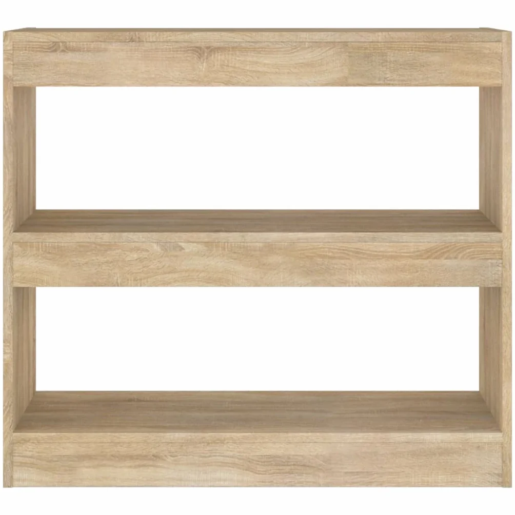 Générique Sonoma dębowa szafka na książki, 80 x 30 x 72 cm, regał z półką do przechowywania czasopism, książek i płyt DVD, służy również jako ścianka działowa do przedpokoju