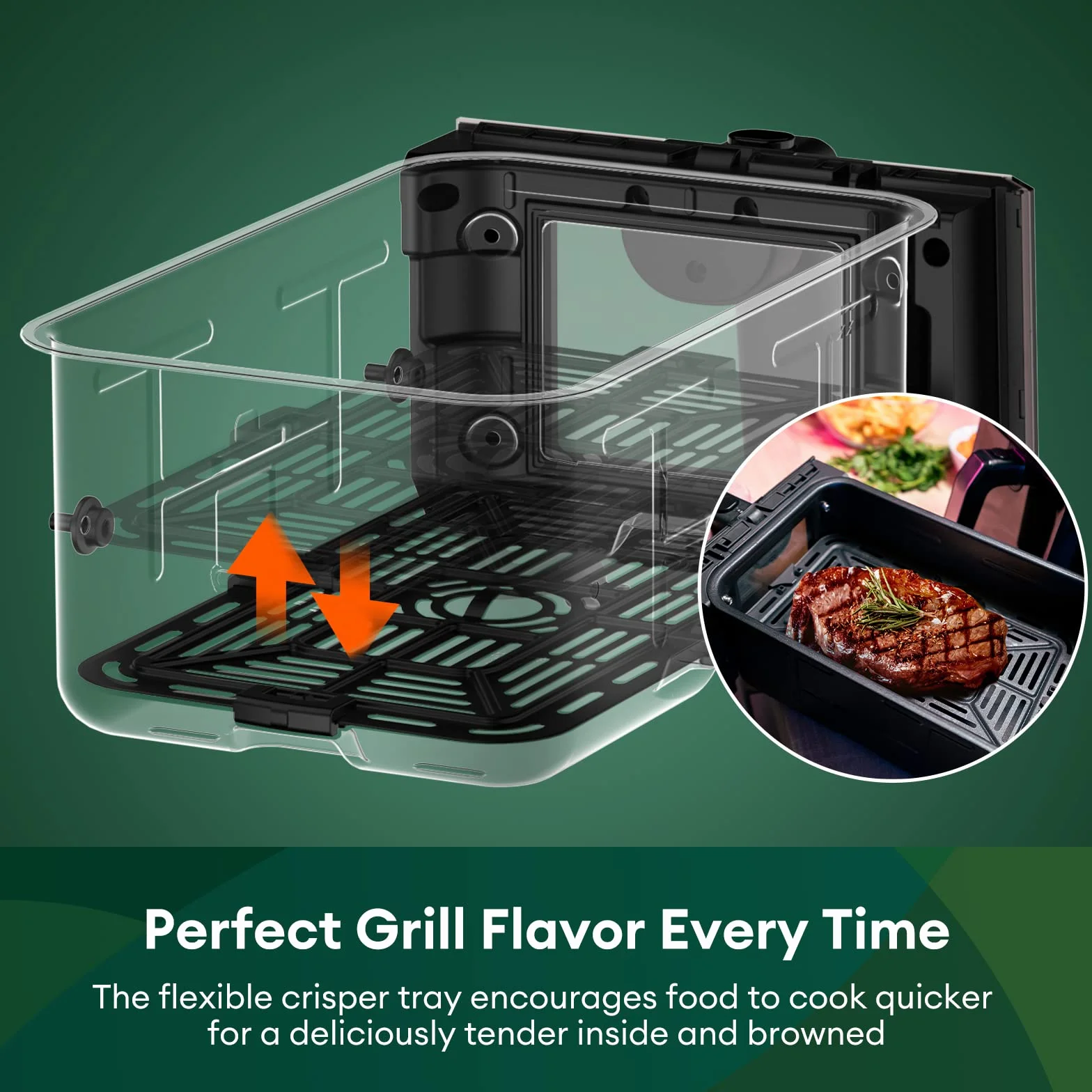 Chefree Air Fryer Frytkownica, Czarny, 8L