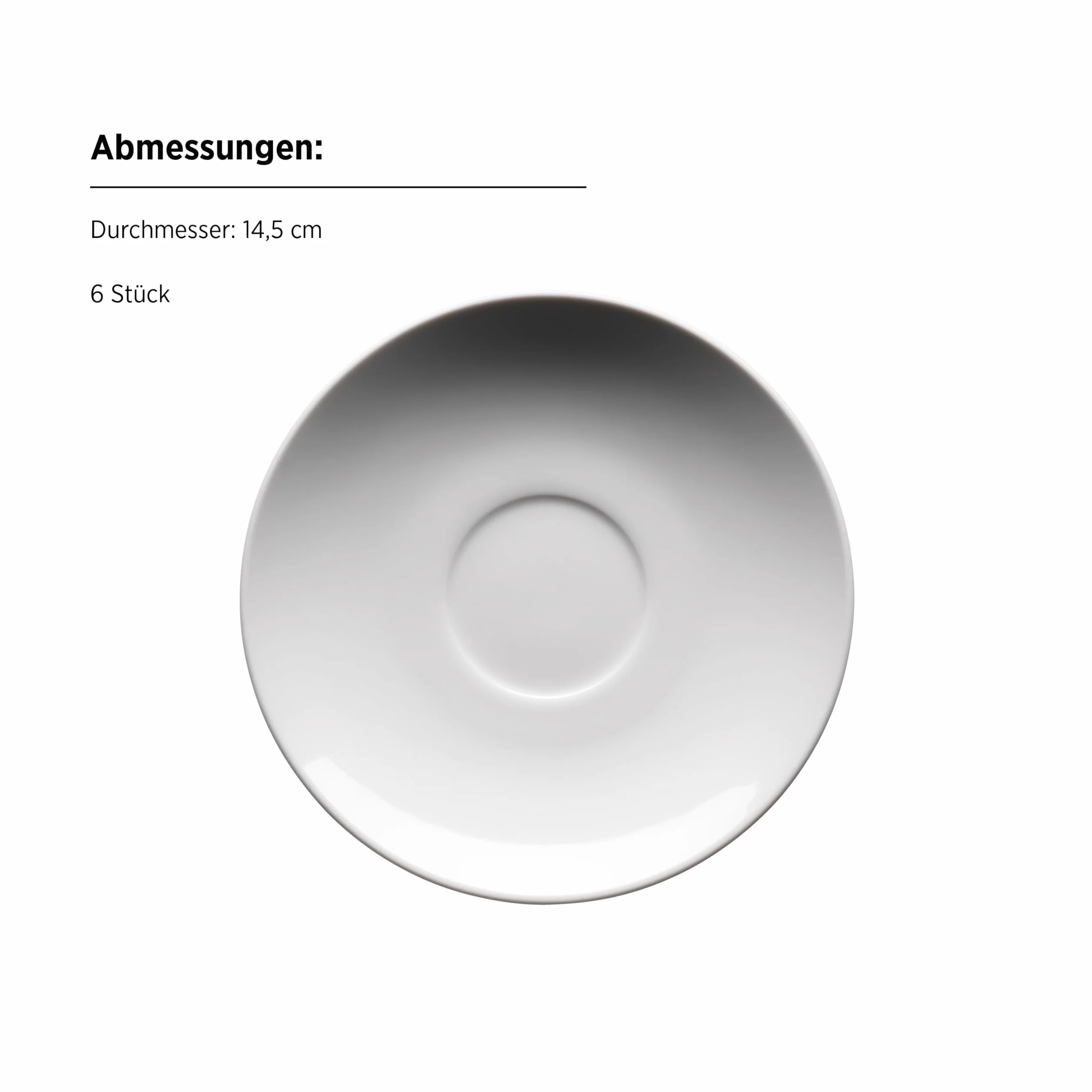 MÄSER, Seria Barca, zestaw filiżanek do kawy dla 6 osób, filiżanki do kawy z białej porcelany, proste, eleganckie, ponadczasowe, porcelanowe, białe