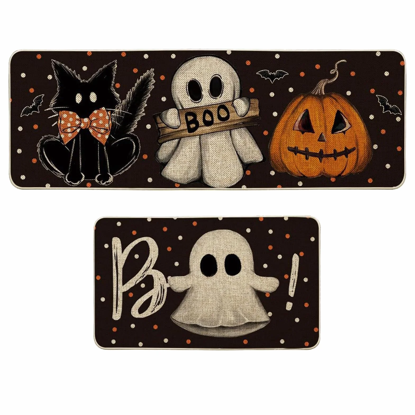 Dywany kuchenne na Halloween, maty kuchenne na Halloween | Dywan z duchami horroru w kuchni,Halloweenowy dywanik łazienkowy do kuchni, ganek do łazienki