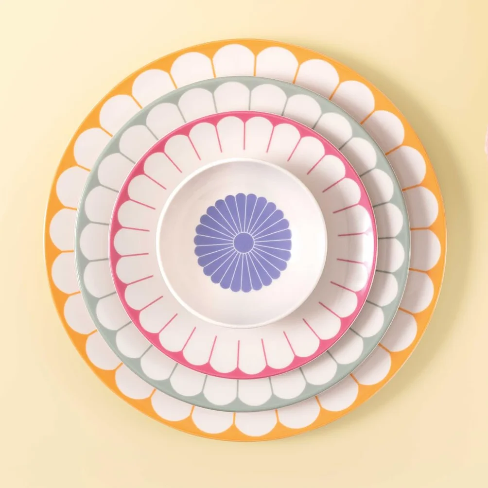 Villeroy & Boch - Fleur couleur talerz do serwowania duży wielokolorowy, można myć w zmywarce i używać w kuchence mikrofalowej, półmisek, taca, kwiatowy wzór, talerz na przekąski, porcelana Premium