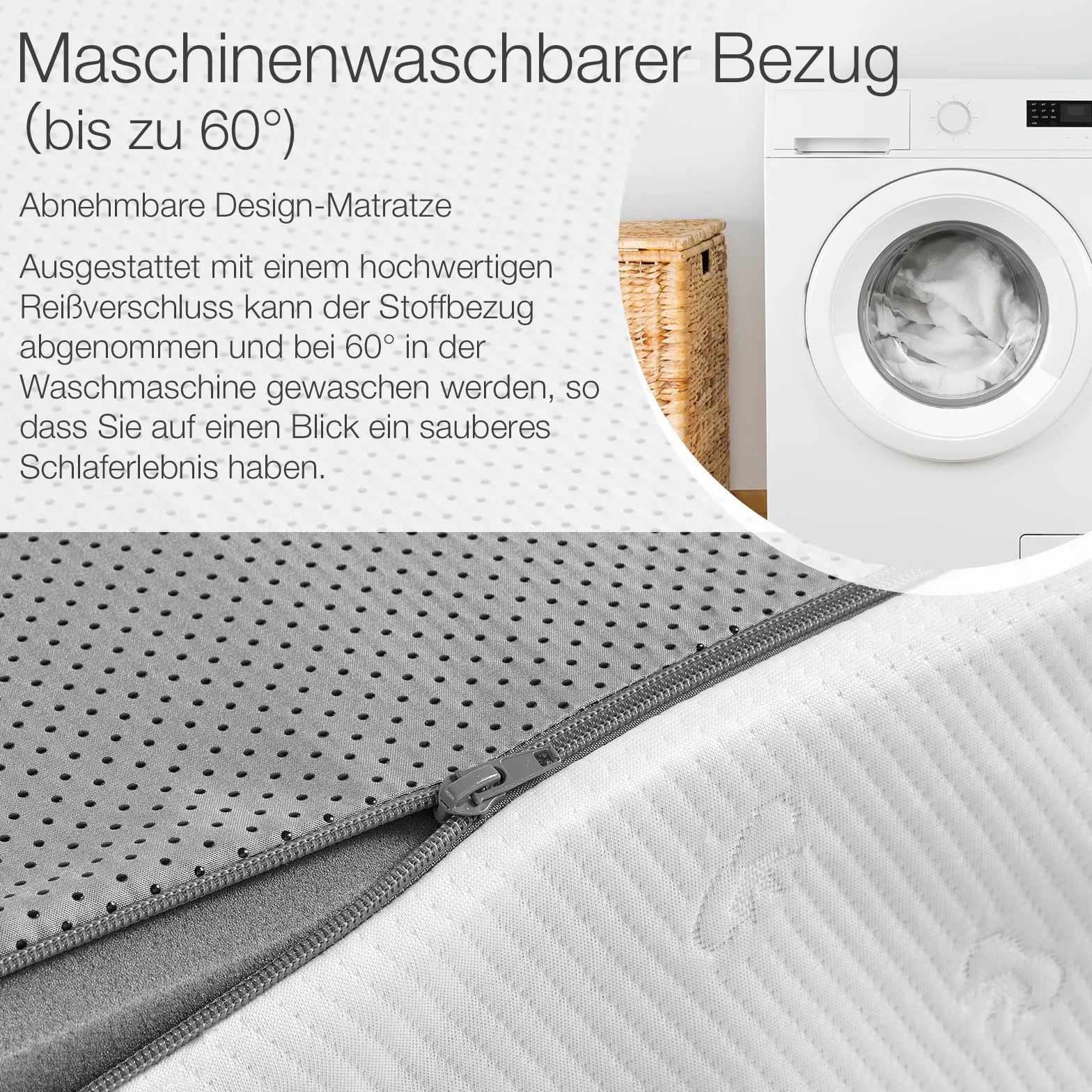 Novilla Matelas 80 x 190, 18 cm, Matelas Mousse à Mémoire de Forme en Gel 7 Zones, Mousse en Fibre de Bambou, Matelas de Lit d'Adulte et d'enfant, Confort Mi-Ferme, Amovible et Lavable, Ultra