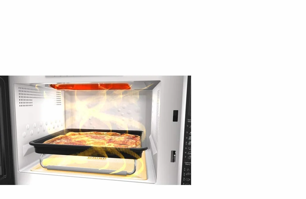 Whirlpool MWF 427 SL kuchenka mikrofalowa Extra Space + grill, pojemność 25 l, kolor srebrny, z steamerem, wysoki grill, płaski ruszt i wysoki ruszt Crisp + uchwyt, 800 + 1000 W