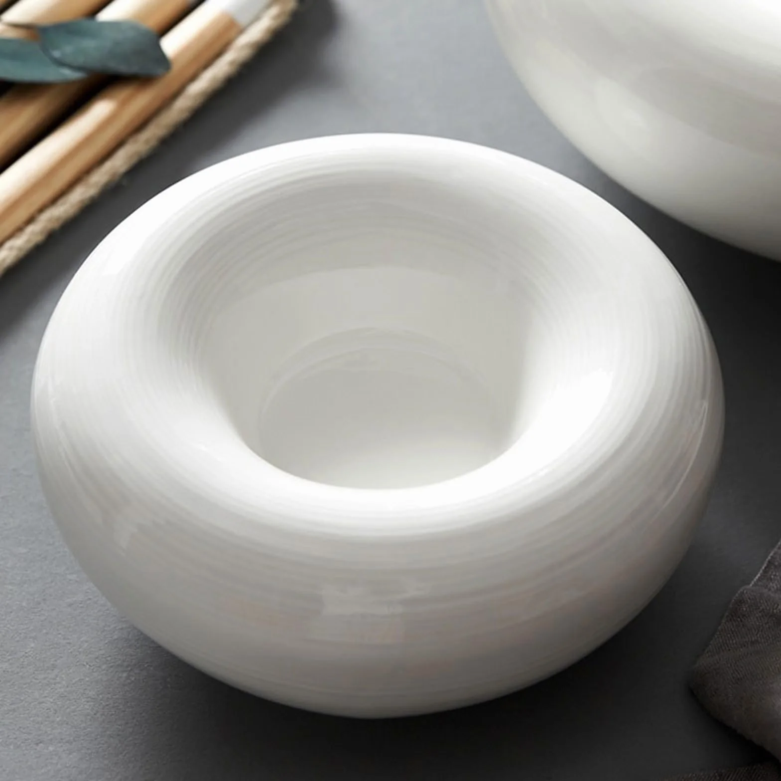zastawa stołowa Kreatywna restauracja hotelowa Ceramiczna spersonalizowana zastawa stołowa Prosty biały talerz obiadowy Ceramiczny talerz deserowy o wysokiej temperaturze zestaw zastawy stołowej(Duży)