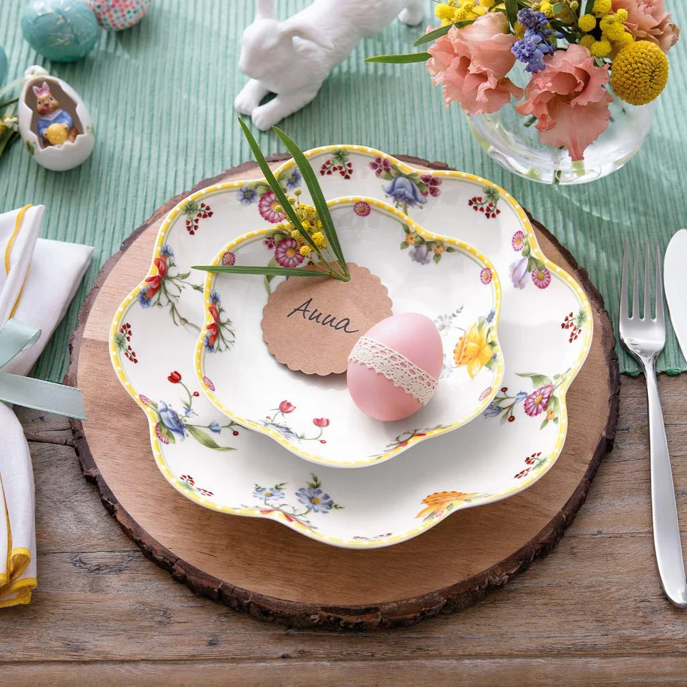 Villeroy & Boch Spring Awakening duża miska (30 cm), porcelanowa, żółta/zielona/czerwona