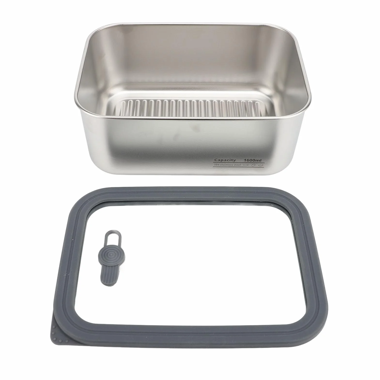 Pojemniki Do Przechowywania żywności Zestaw 3 szt. ze Stali Nierdzewnej ze Szklanymi Pokrywkami Metalowe Pudełko śniadaniowe 304 650 Ml 1300 Ml 2300 Możliwość Układania w Stosy Do