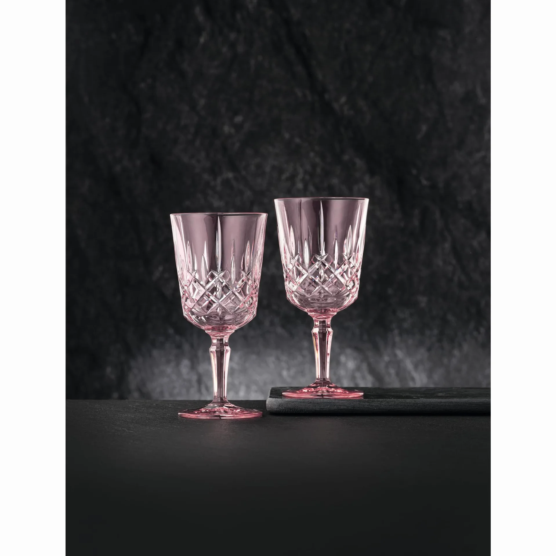 Nachtmann Kieliszki do wina, 2-częściowy zestaw, 355 ml, różowe, Noblesse, 105218, kieliszki do koktajli ze szkła kryształowego, kieliszki do wina, nadają się do mycia w zmywarce