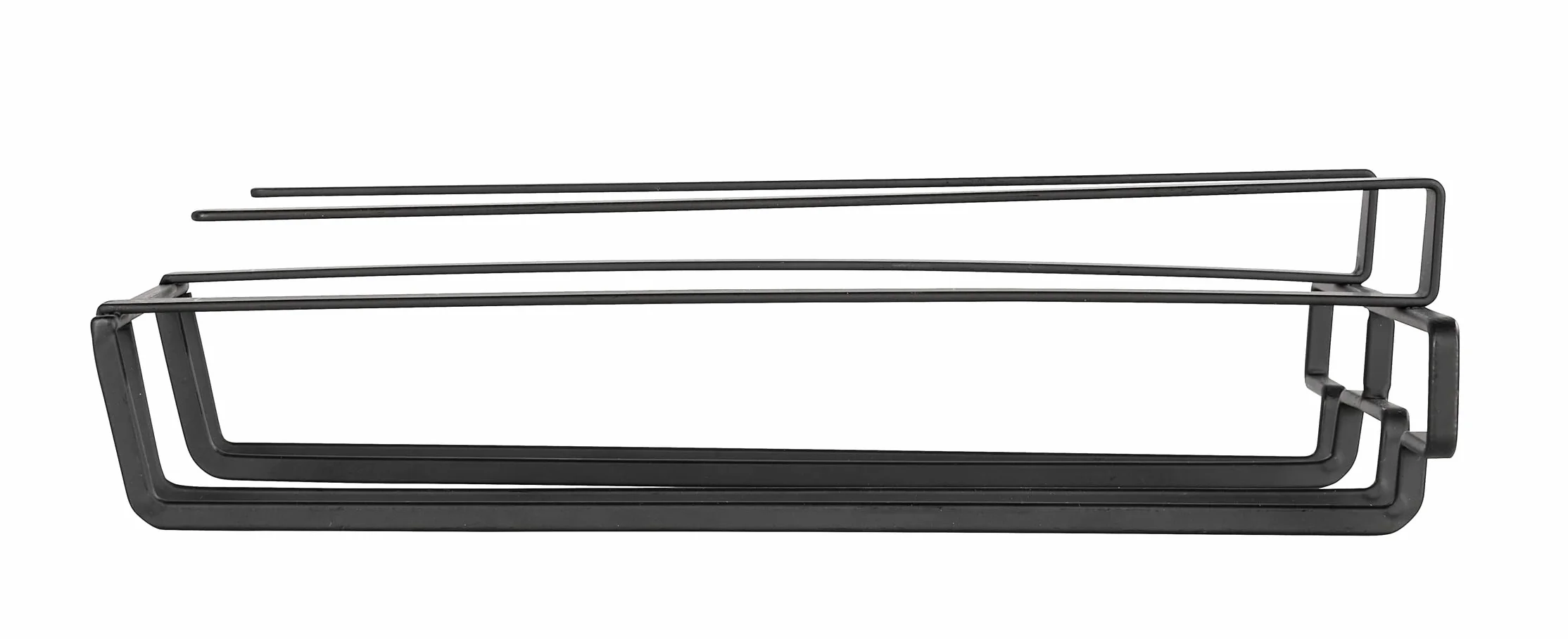 WENKO Uchwyt podpółkowy do szafki kuchennej, na 6 Kieliszków, metal, 20 x 7 x 28 cm, czarny