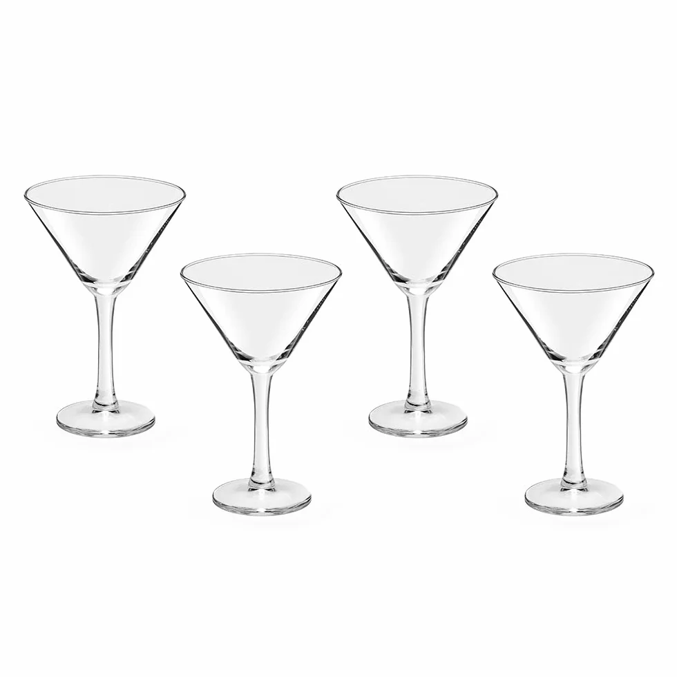 Royal Leerdam zestaw 4 kieliszków martini z przezroczystego szkła o pojemności 25 cl – eleganckie, wytrzymałe i nadają się do mycia w zmywarce
