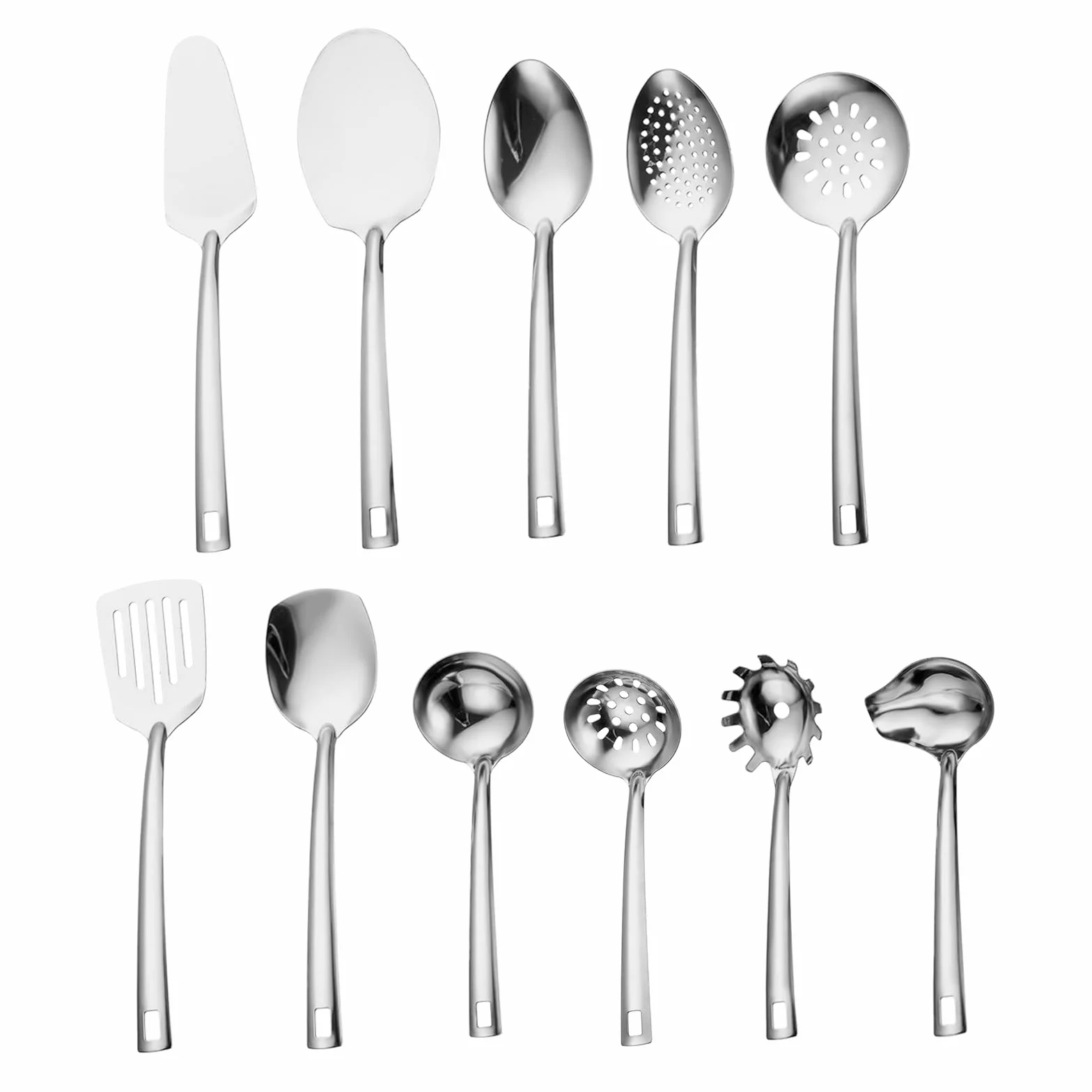 Home Essentials zestaw przyborów kuchennych, 11-częściowy, ze stali nierdzewnej, łopatka kuchenna, łyżka kuchenna, akcesoria