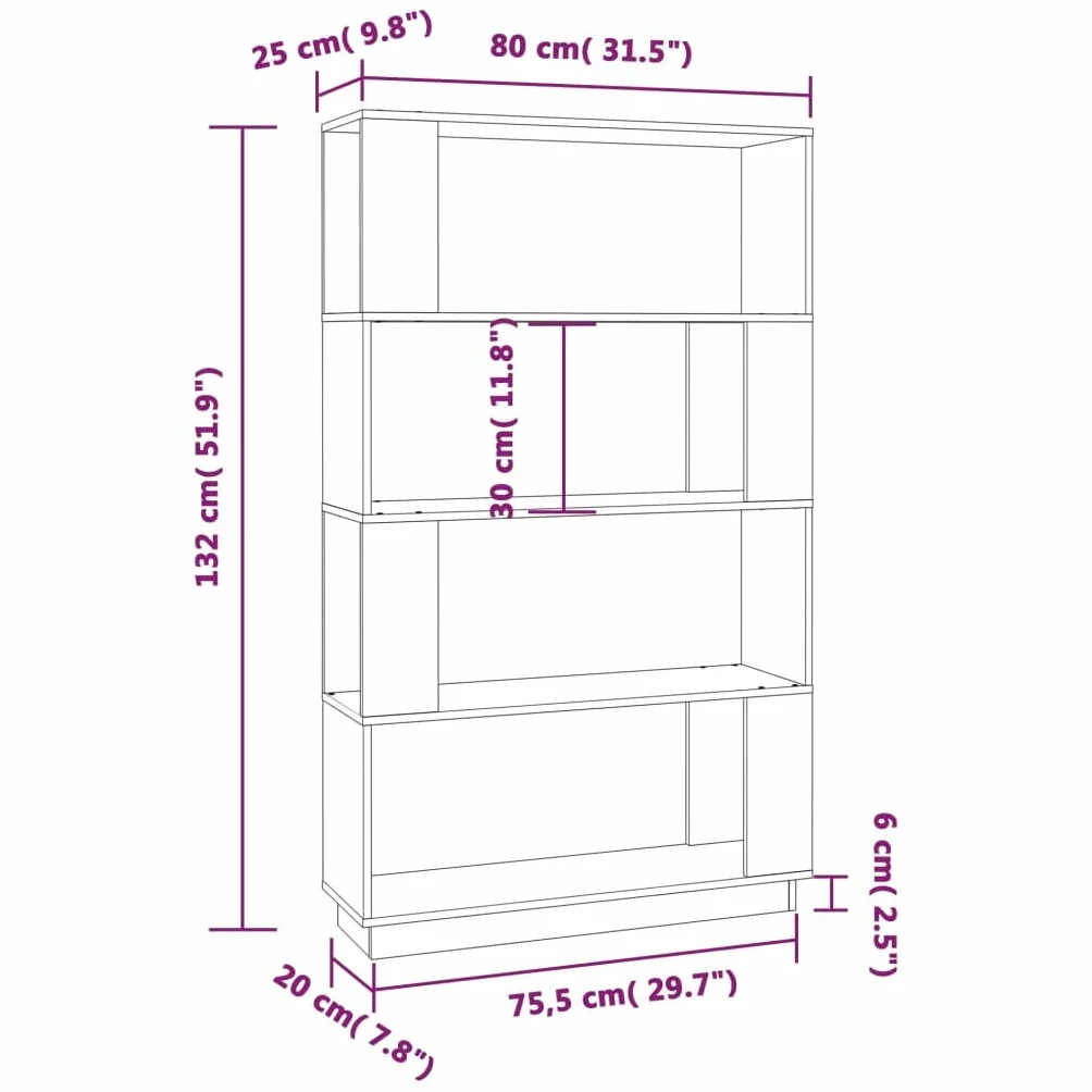 Regał na książki/ścianka działowa czarny regał biurowy regał do przechowywania do hotelu 80 x 25 x 132 cm lite drewno sosnowe