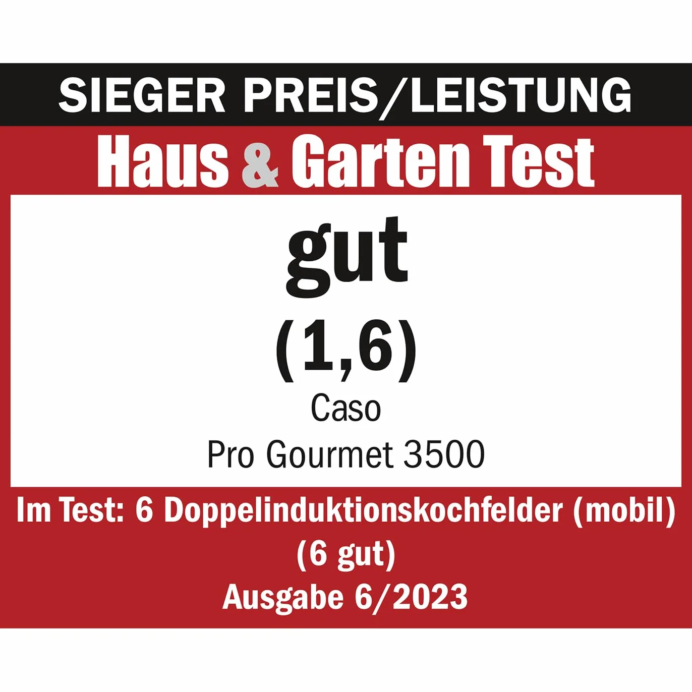 CASO ProGourmet 3500 Podwójna mobilna płyta indukcyjna, 3500 W Powersharing, 60-240°C, 4 funkcje, timer 180 min, garnki do 24 cm, witroceramiczne