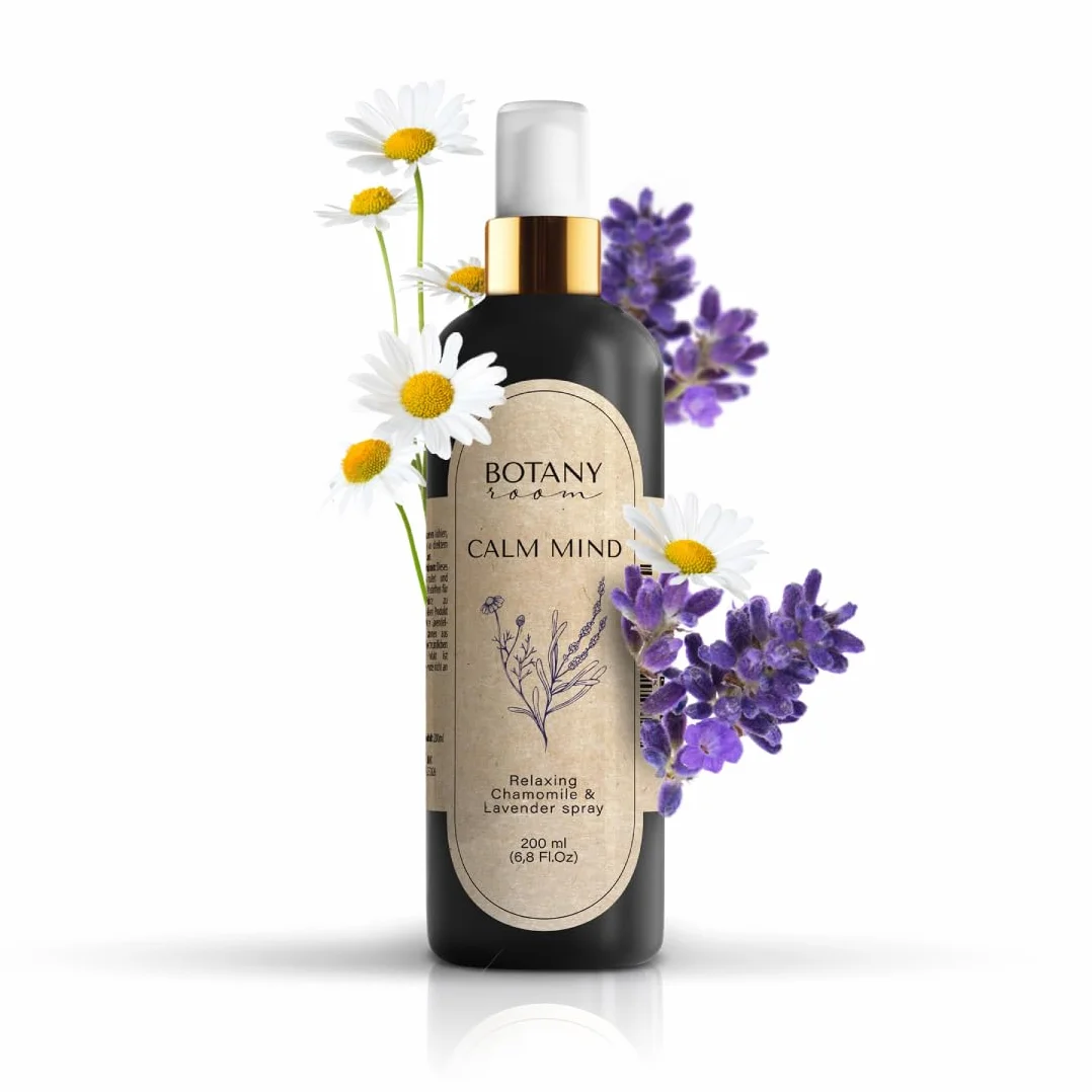 Lawendowy spray do pomieszczeń zapewnia spokój i dobry sen. Naturalna mgiełka olejkowa do redukcji stresu i radzenia sobie z lękiem, spray do poduszki (200 ml, Camille & Lawenda)