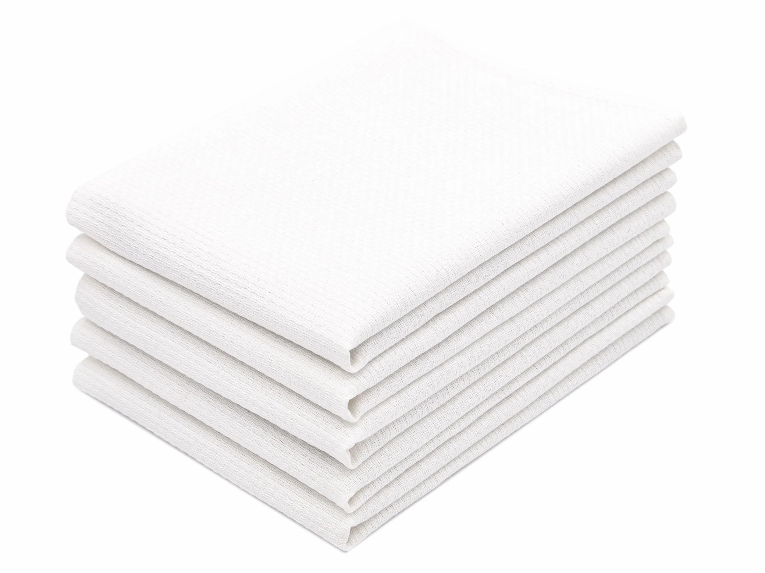 ZOLLNER Zestaw 5 ścierek do naczyń – bawełna o wymiarach 50 x 75 cm – miękkie i trwałe ręczniki kuchenne – nadają się do prania w temperaturze do 95°C – w kolorze białym – jakość gastronomiczna